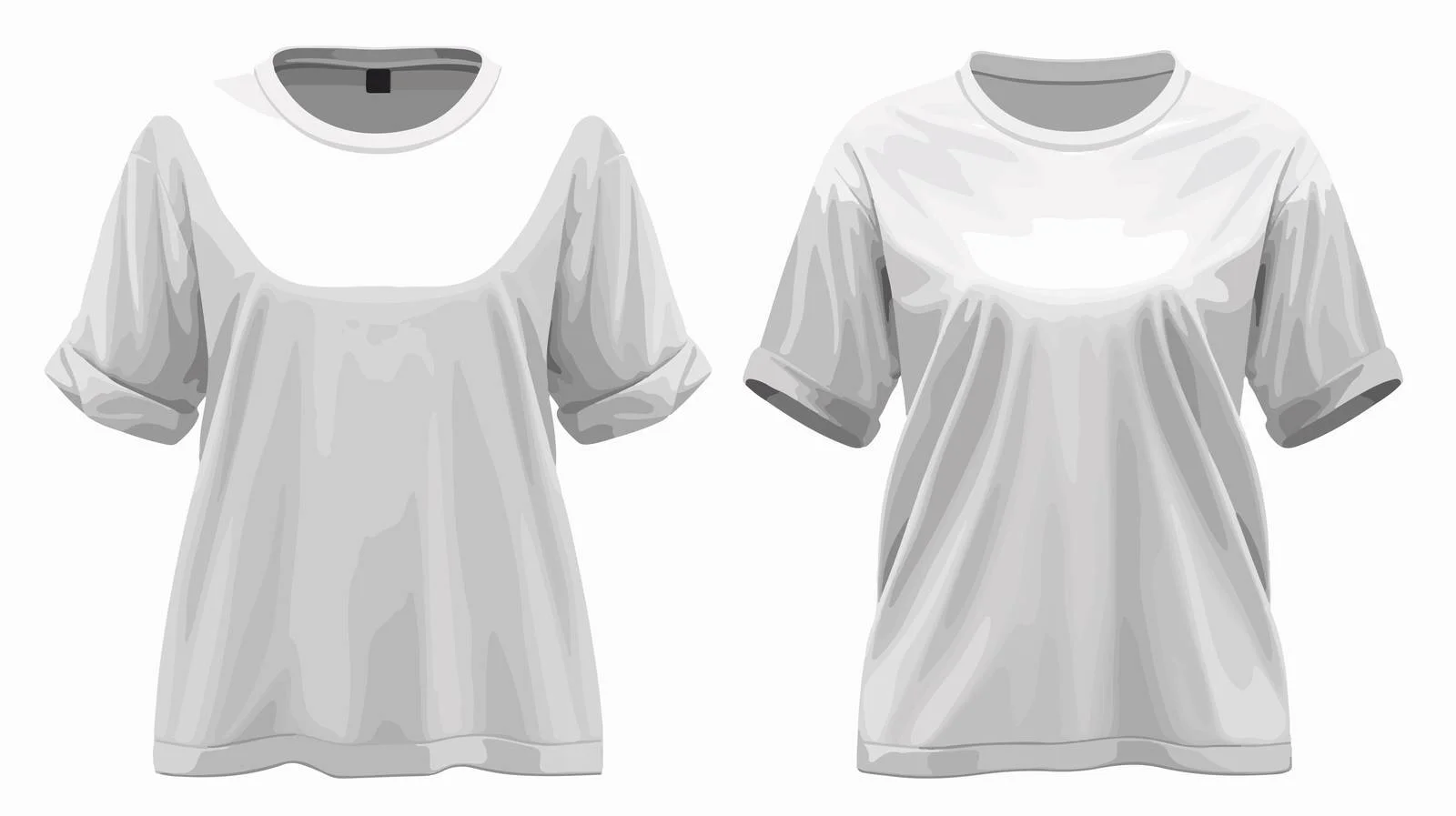 Versatile Realistic White T-Shirt for Men and Women — free download from Dotvec
