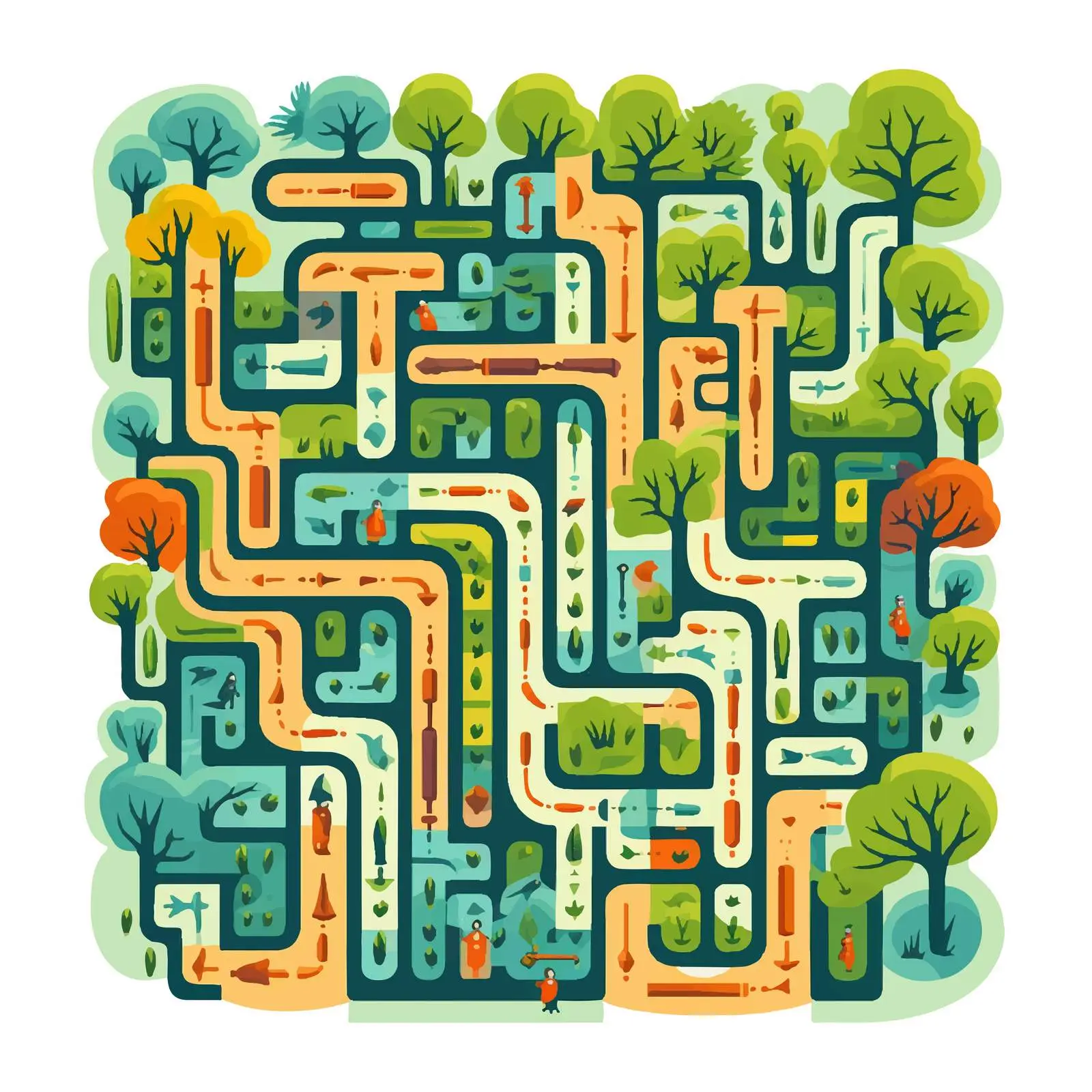 Challenging Maze Game for All Ages – free group activity image from Dotvec