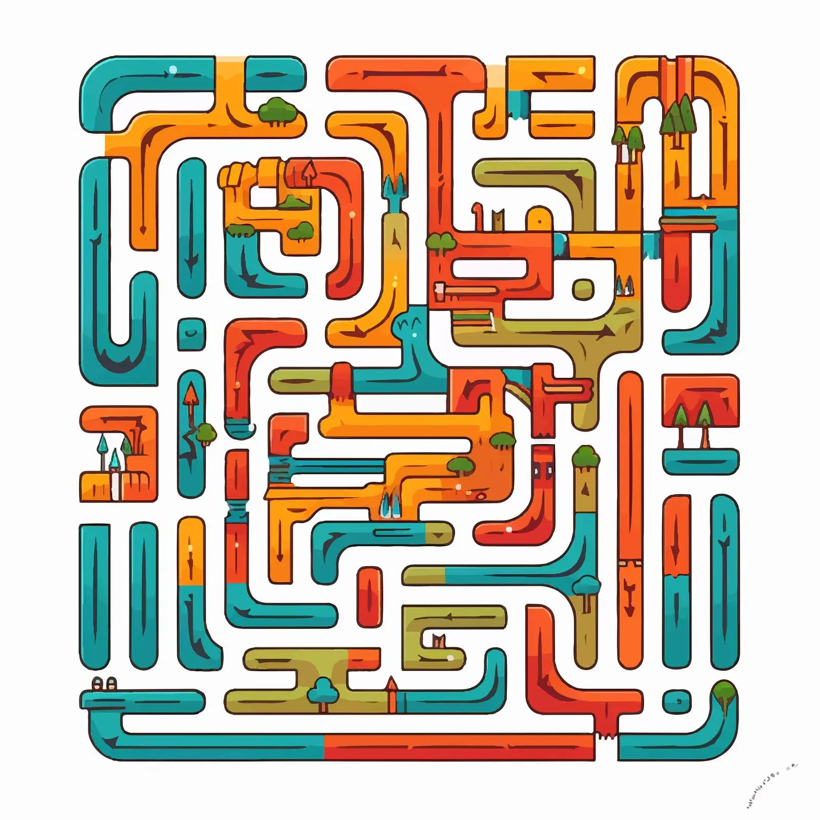 Challenging Maze Game for All Ages – free intellectual image from Dotvec