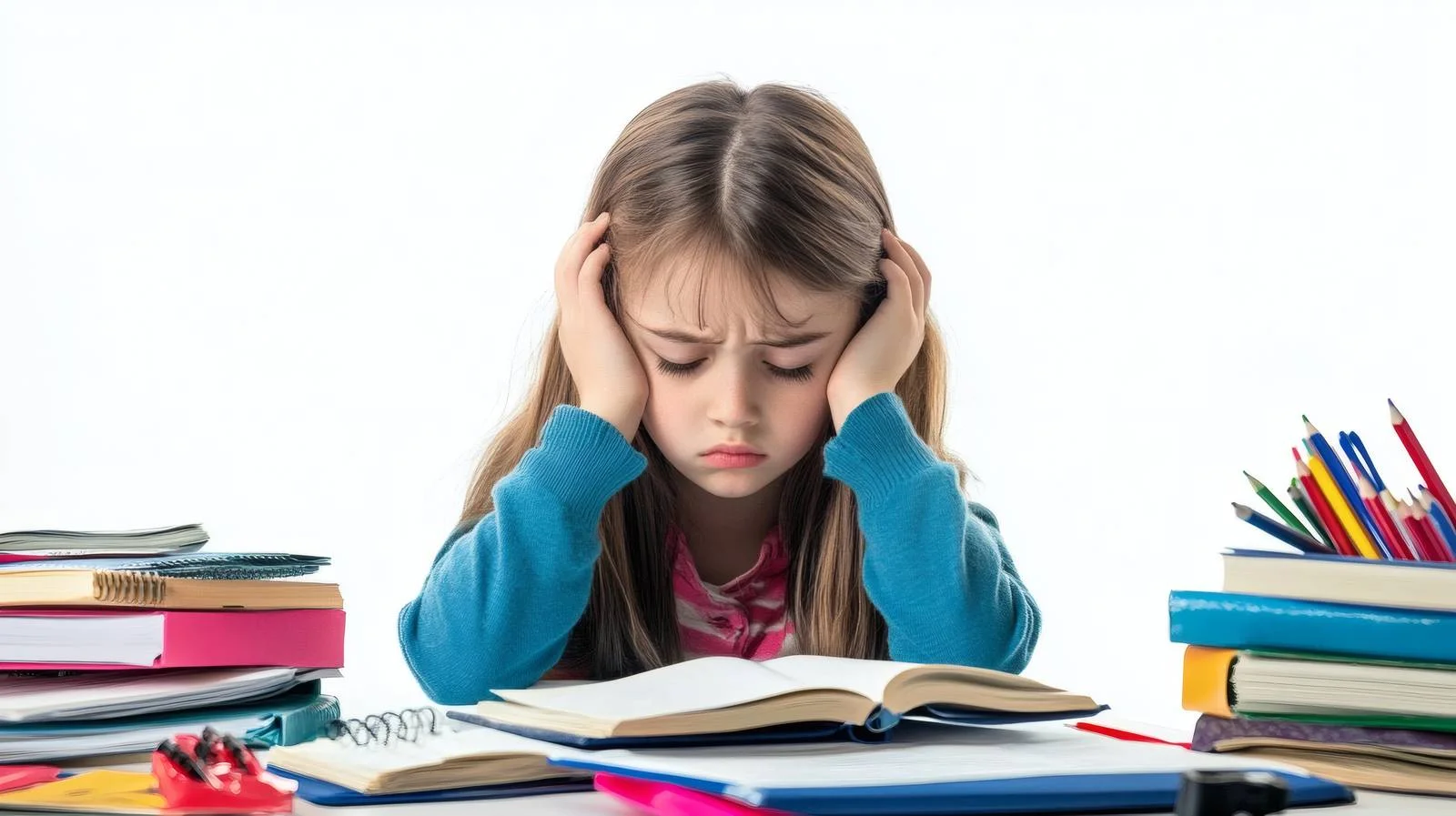 Challenging School Assignment on White Background — free download from Dotvec