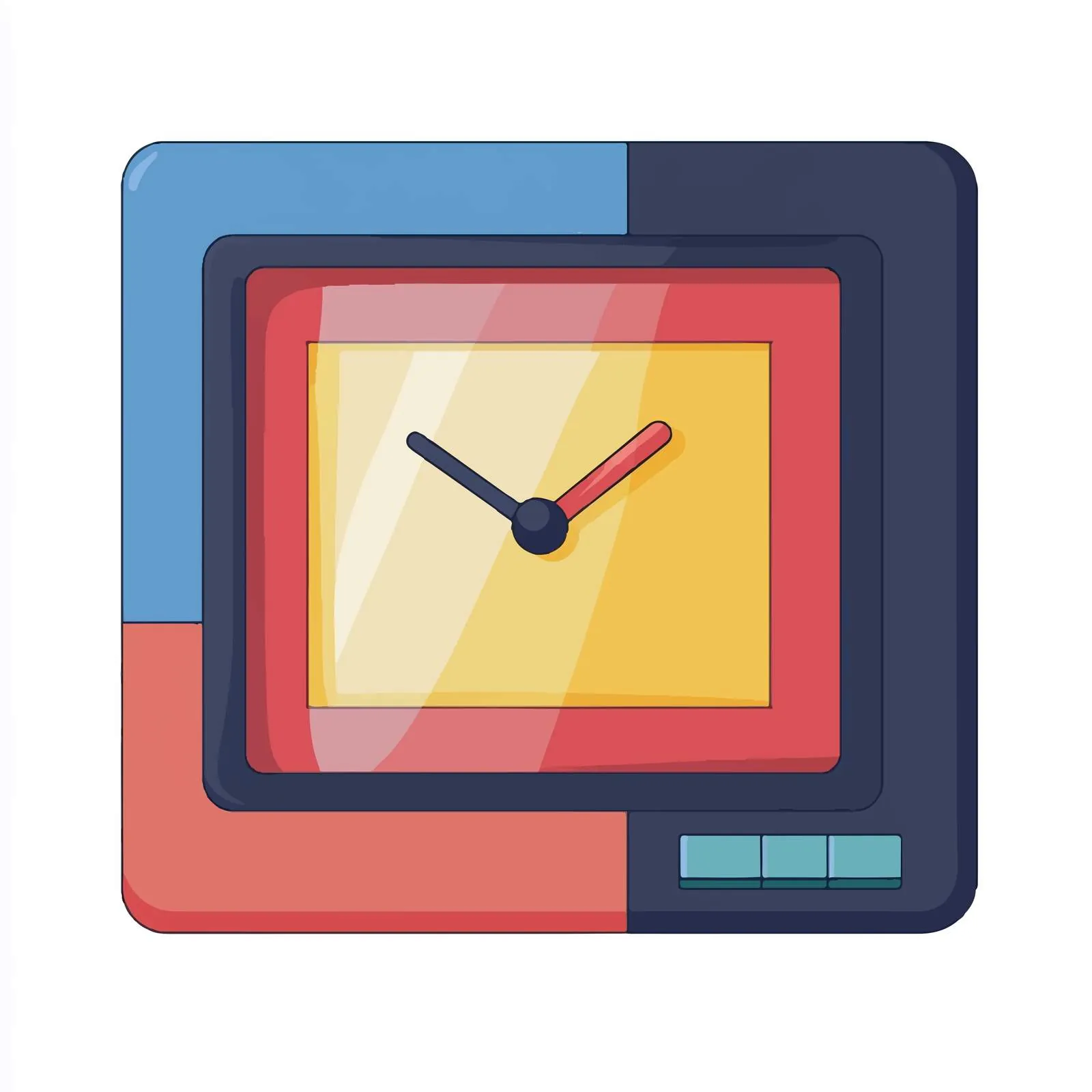 Colorful Digital Clock Icon on White Background — free download from Dotvec