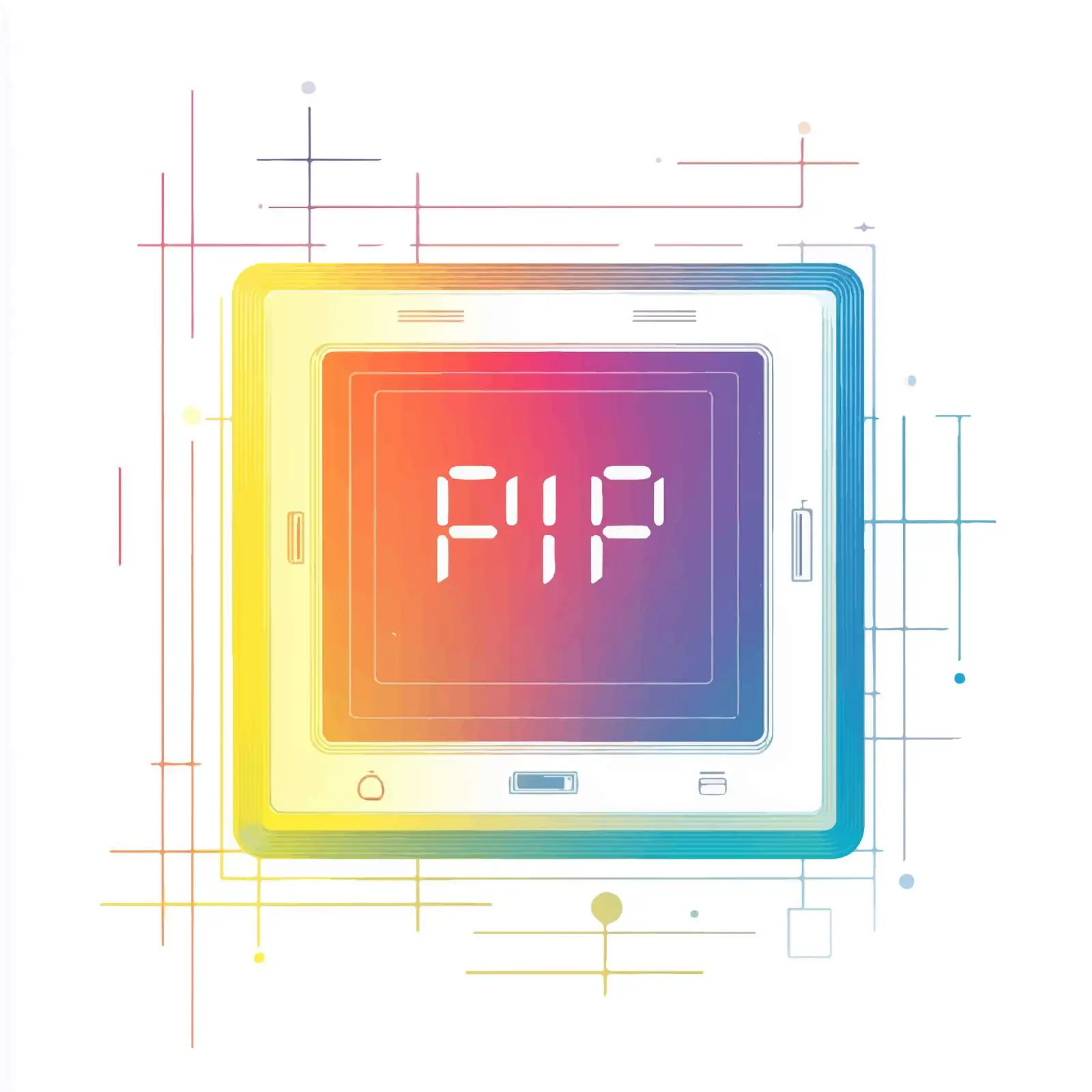 Colorful Digital Clock Vector Icon — free download from Dotvec