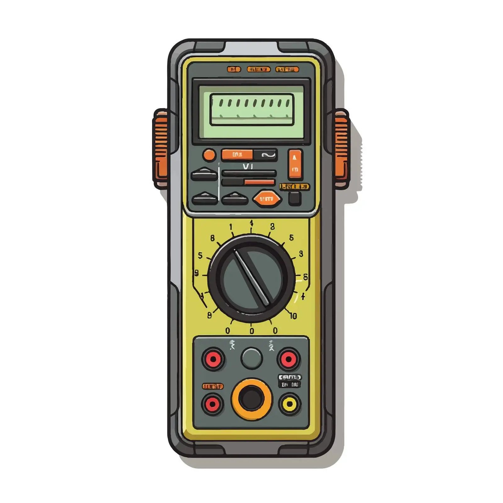 Digital Multitester Vector Illustration on White Background — free download from Dotvec