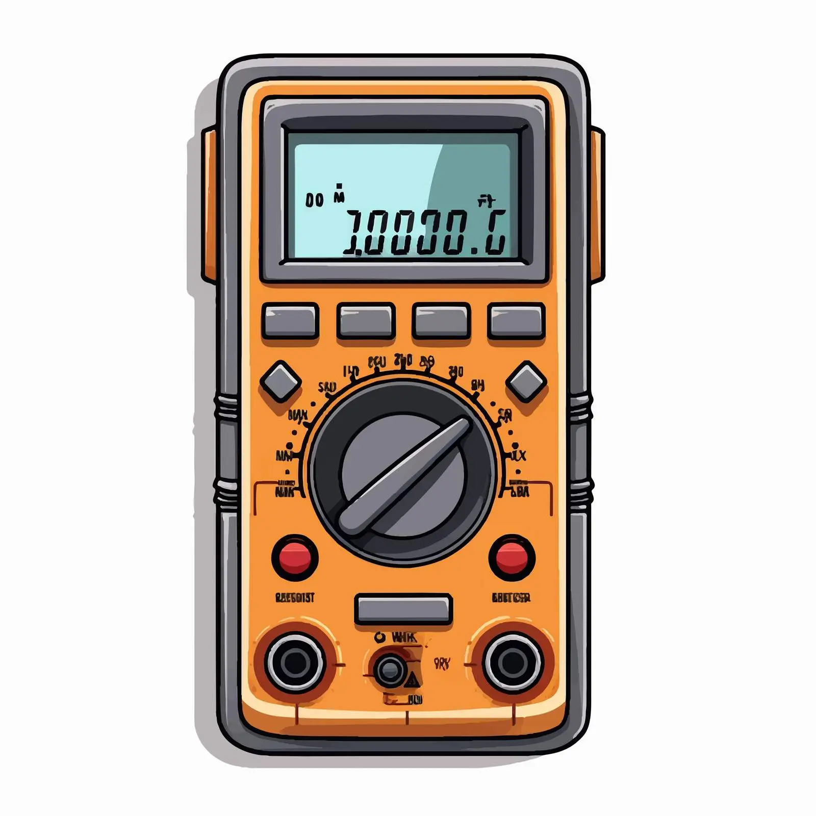 Digital Multitester Vector Illustration on White Background – free testing image from Dotvec