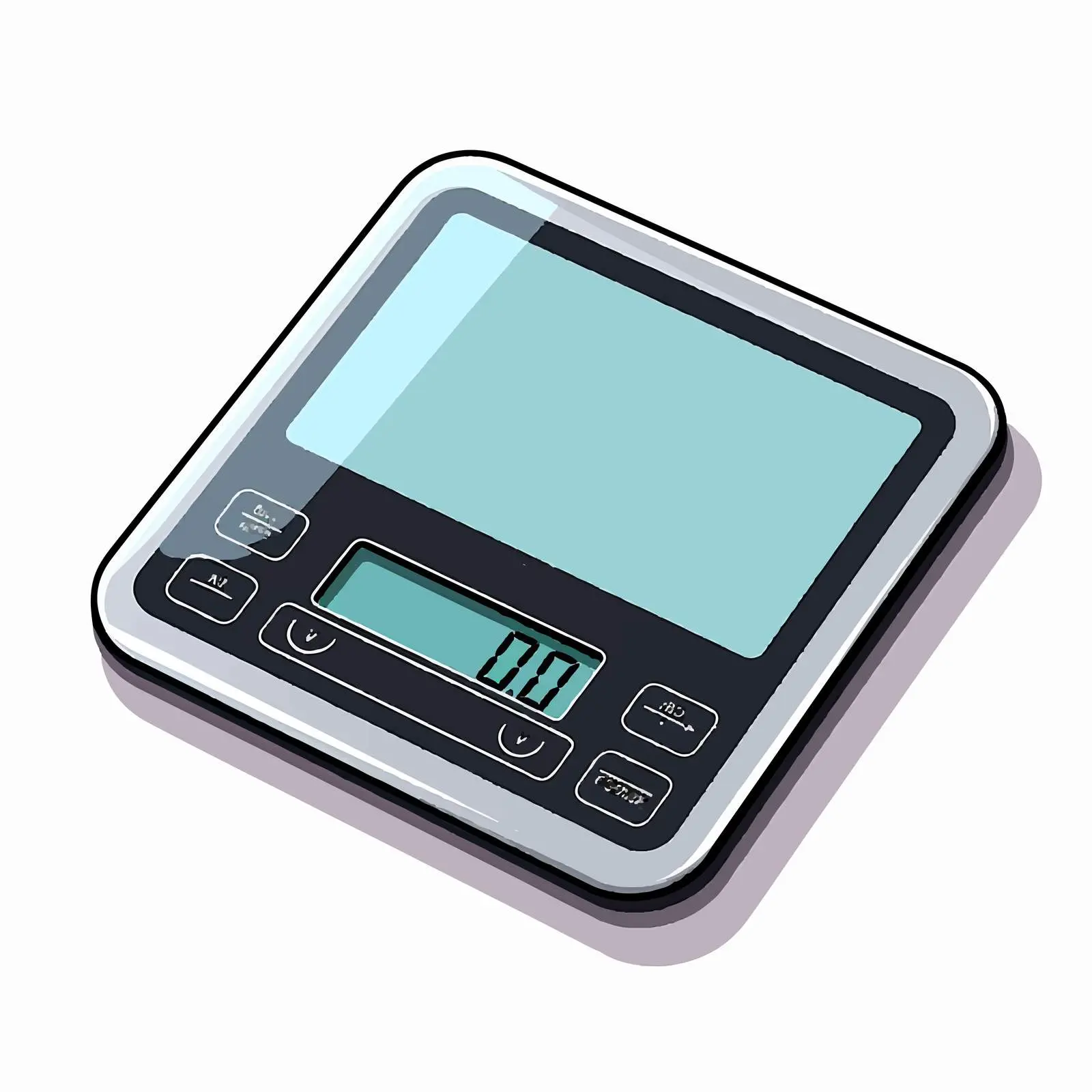 Digital Scales Vector Illustration on White Background – free measurement tools image from Dotvec