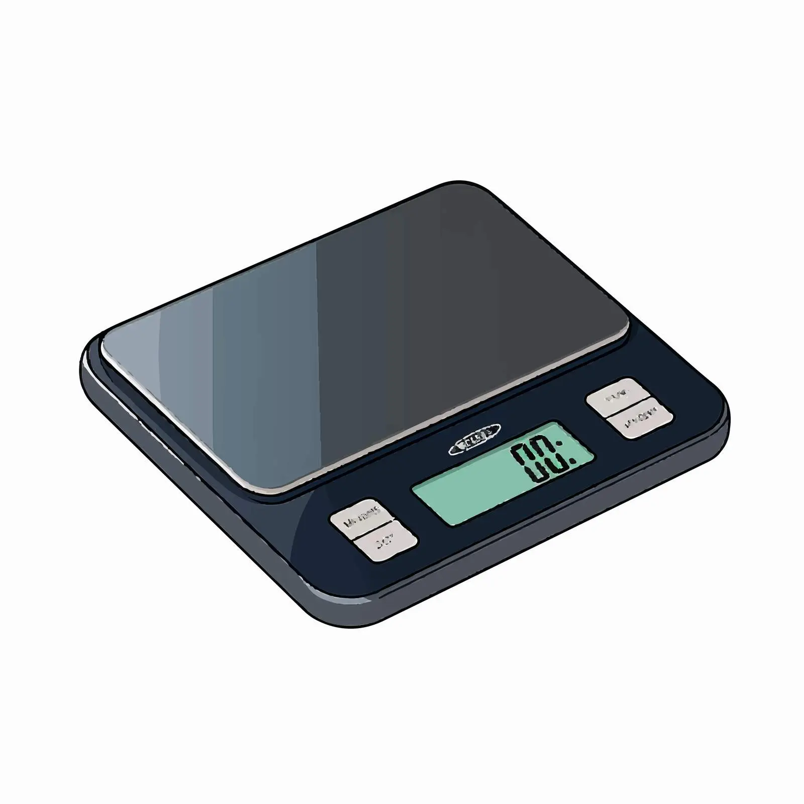 Digital Scales Vector Illustration on White Background — free download from Dotvec