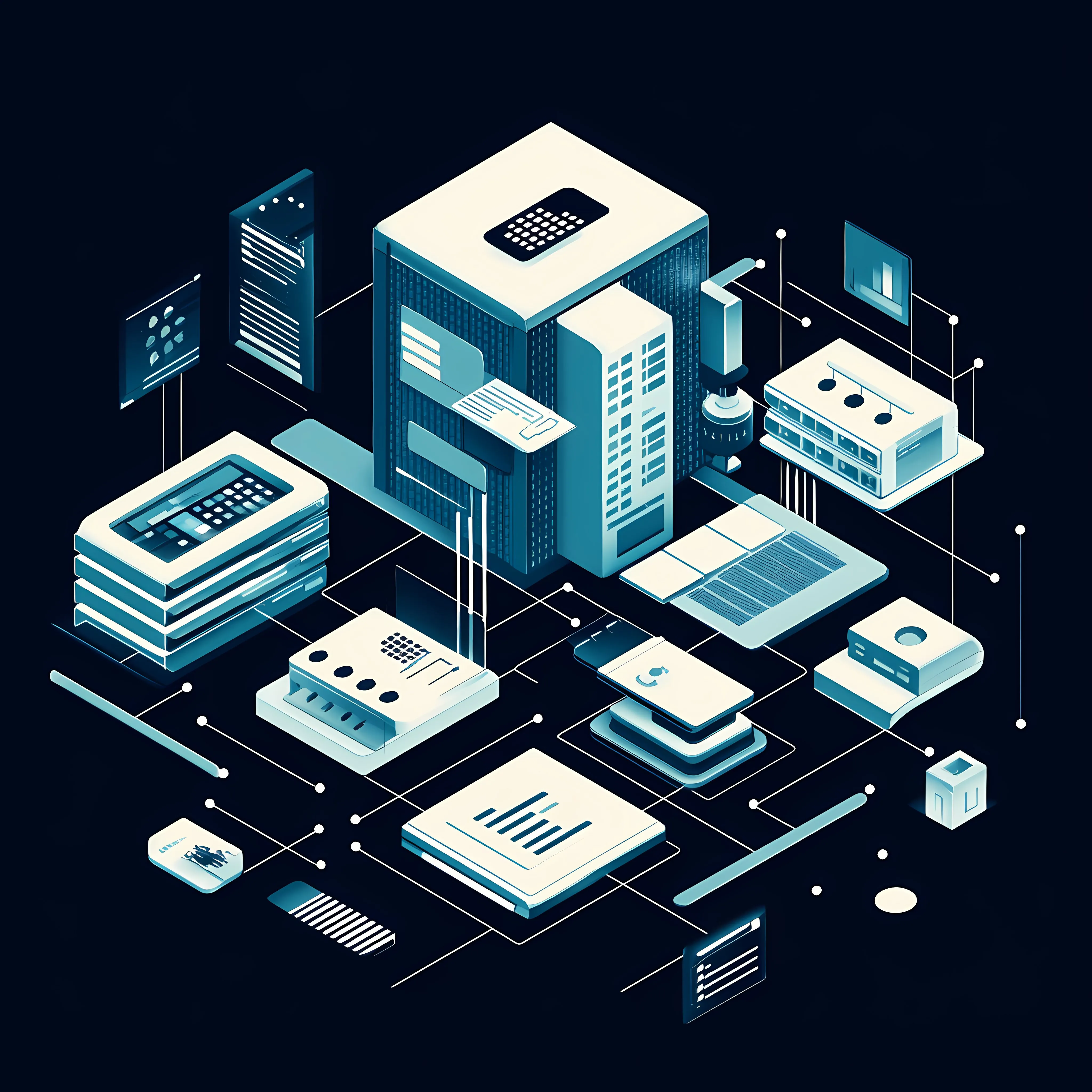 Isometric Financial Report on Digital Solutions — free download from Dotvec