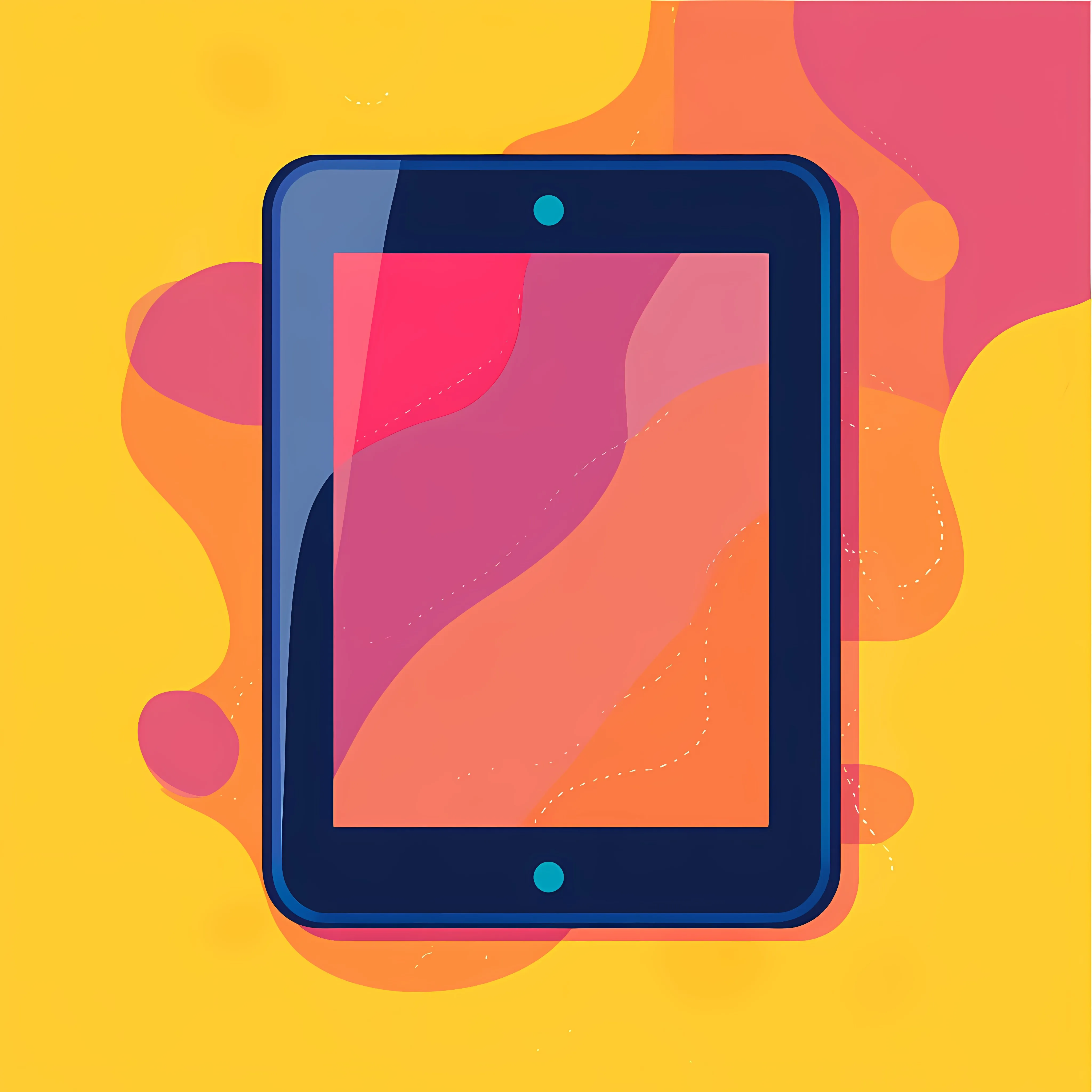 Flat Vector Illustration of Digital Tablet — free download from Dotvec
