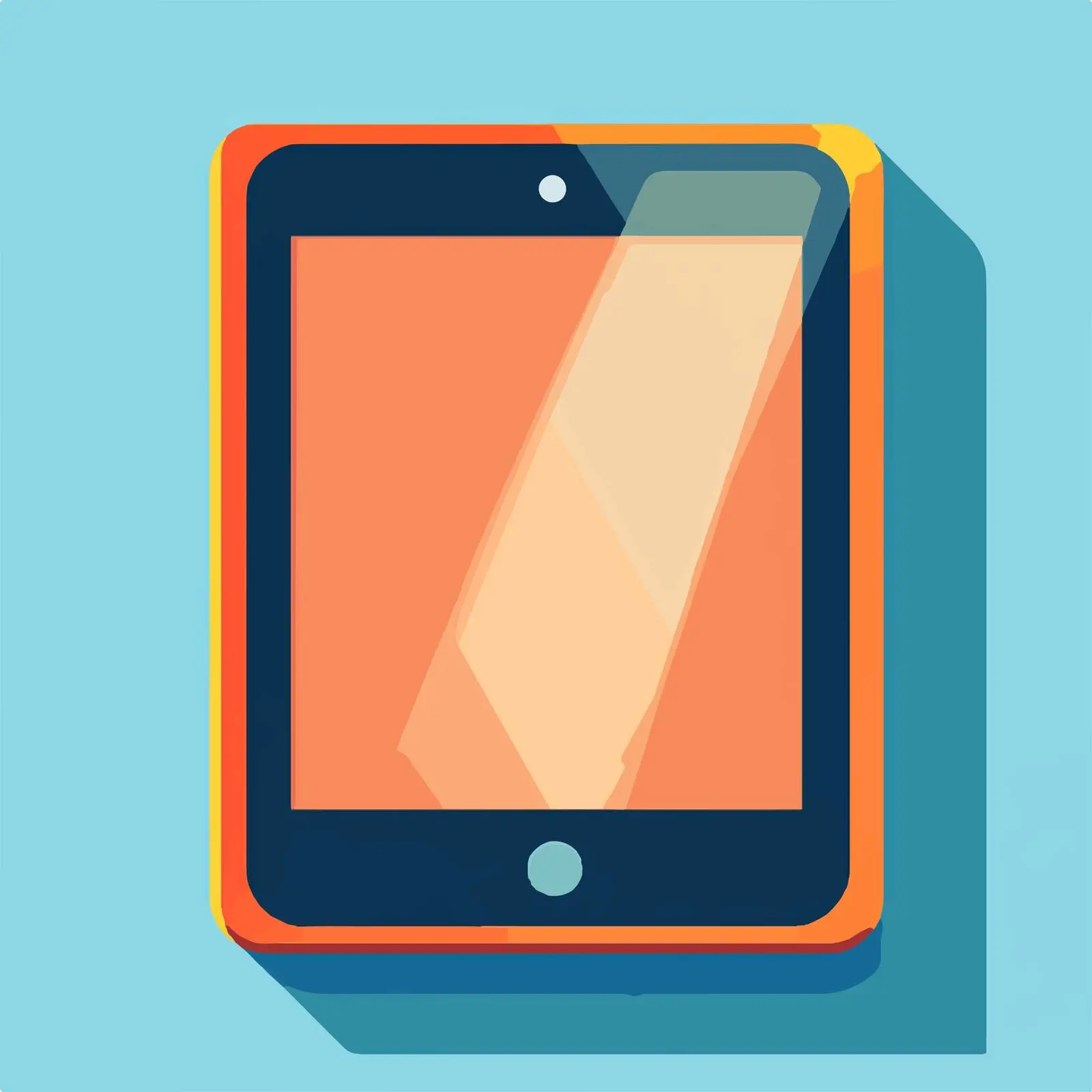 Flat Vector Illustration of Digital Tablet — free download from Dotvec