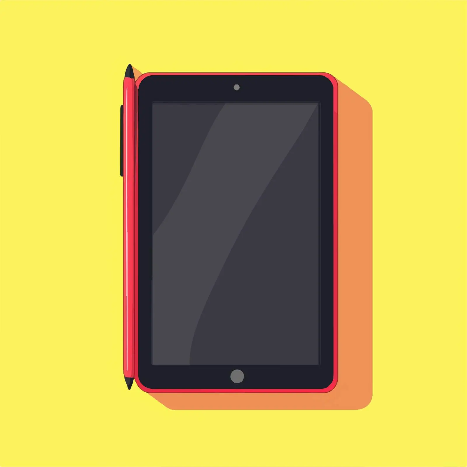 Flat Vector Illustration of Digital Tablet — free download from Dotvec