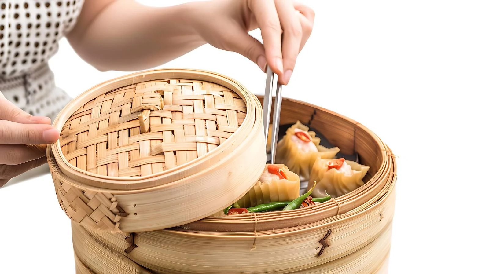 Traditional Chinese Dim Sum Steamer — free download from Dotvec