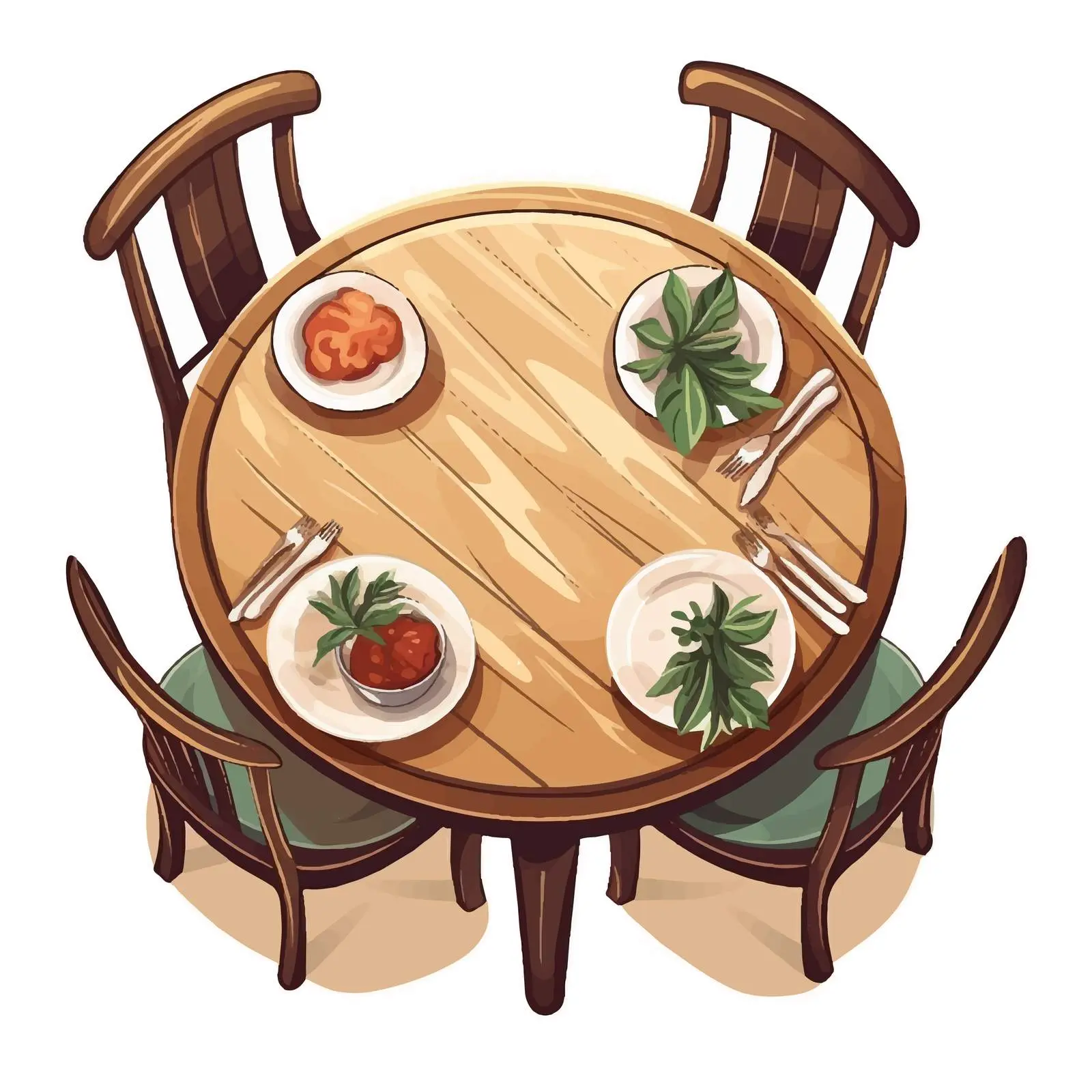 Isolated Vector Illustration of Dining Table — free download from Dotvec