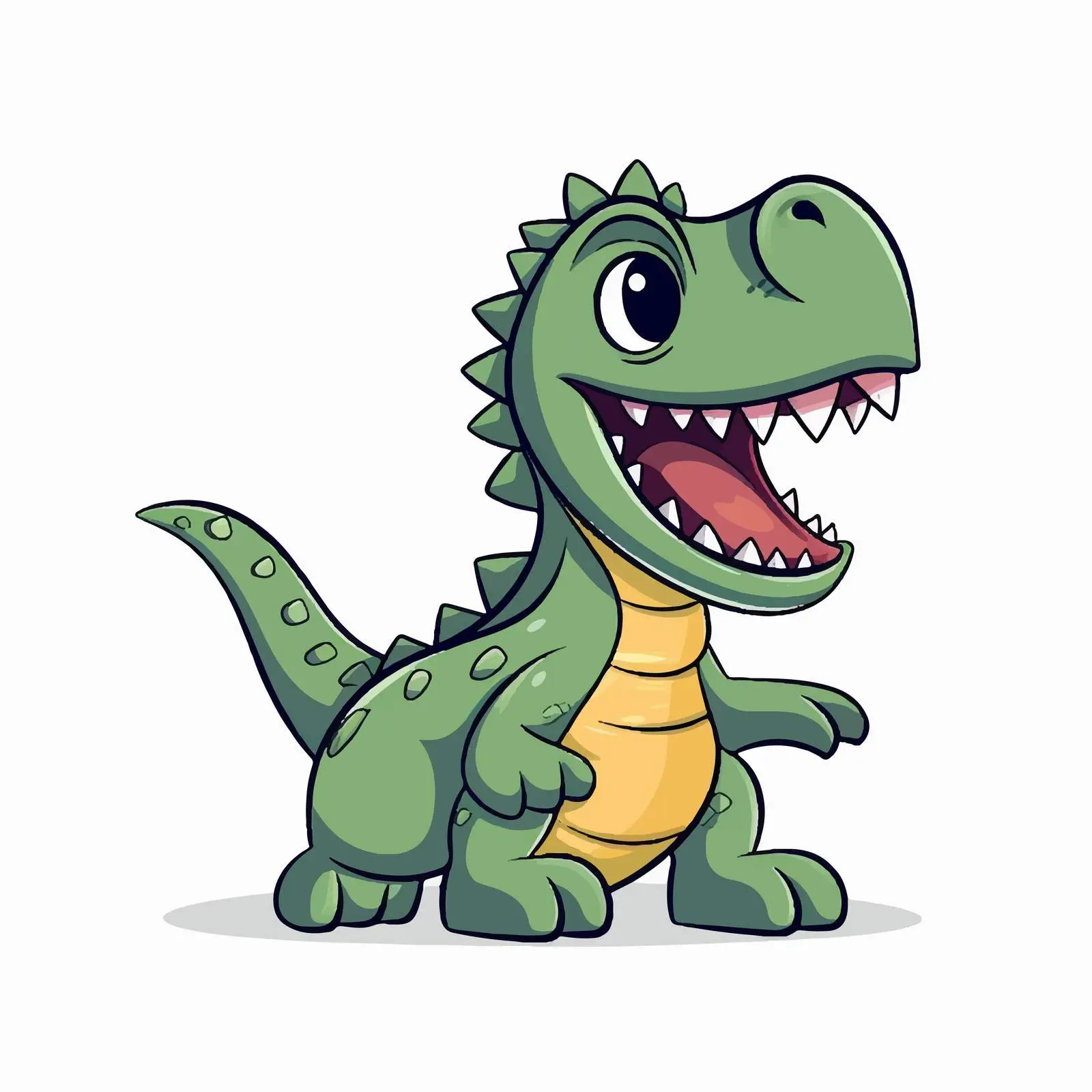 Cartoon Dinosaur Line Vector Illustration — free download from Dotvec