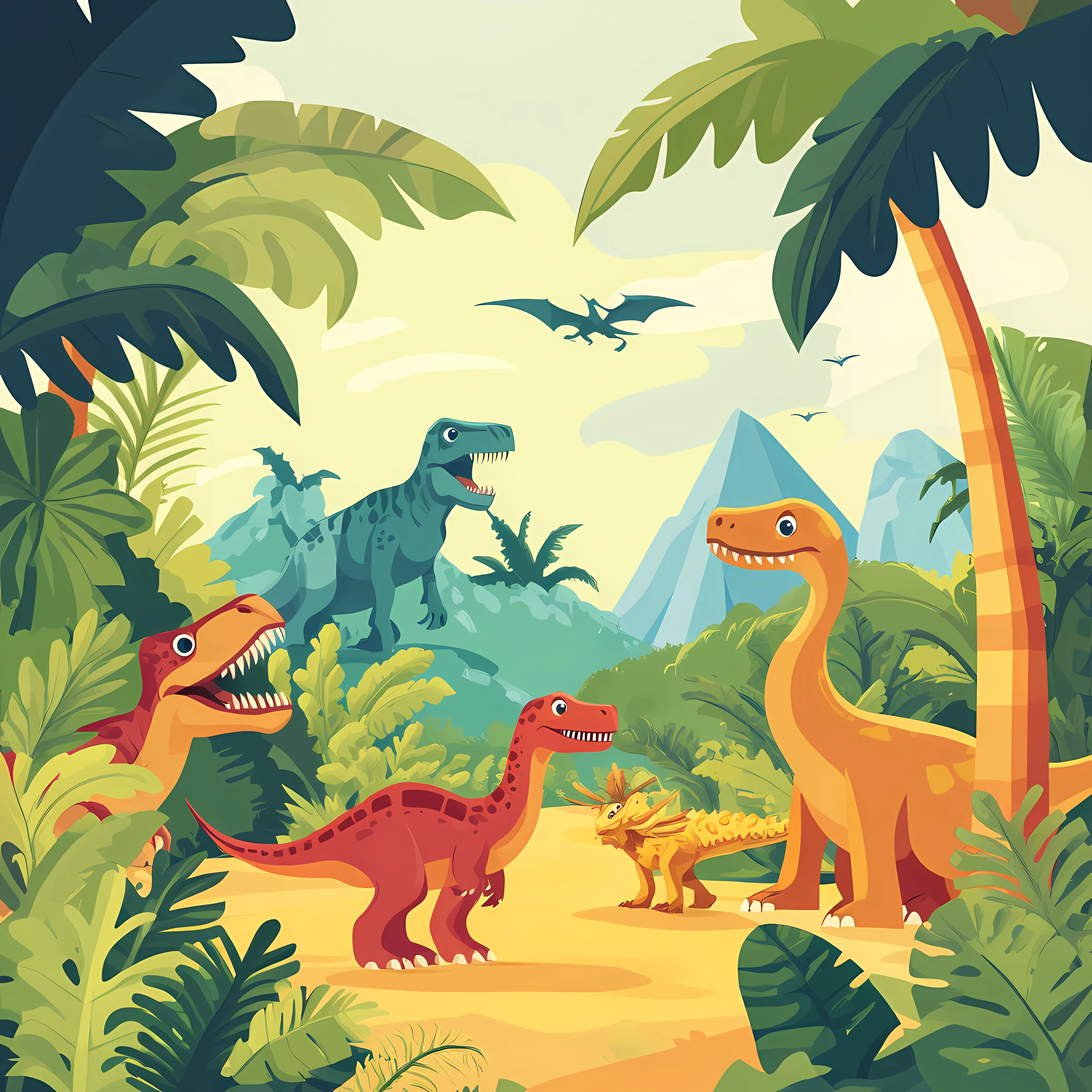 Jurassic Era Dinosaurs and Prehistoric Creatures – free jurassic image from Dotvec