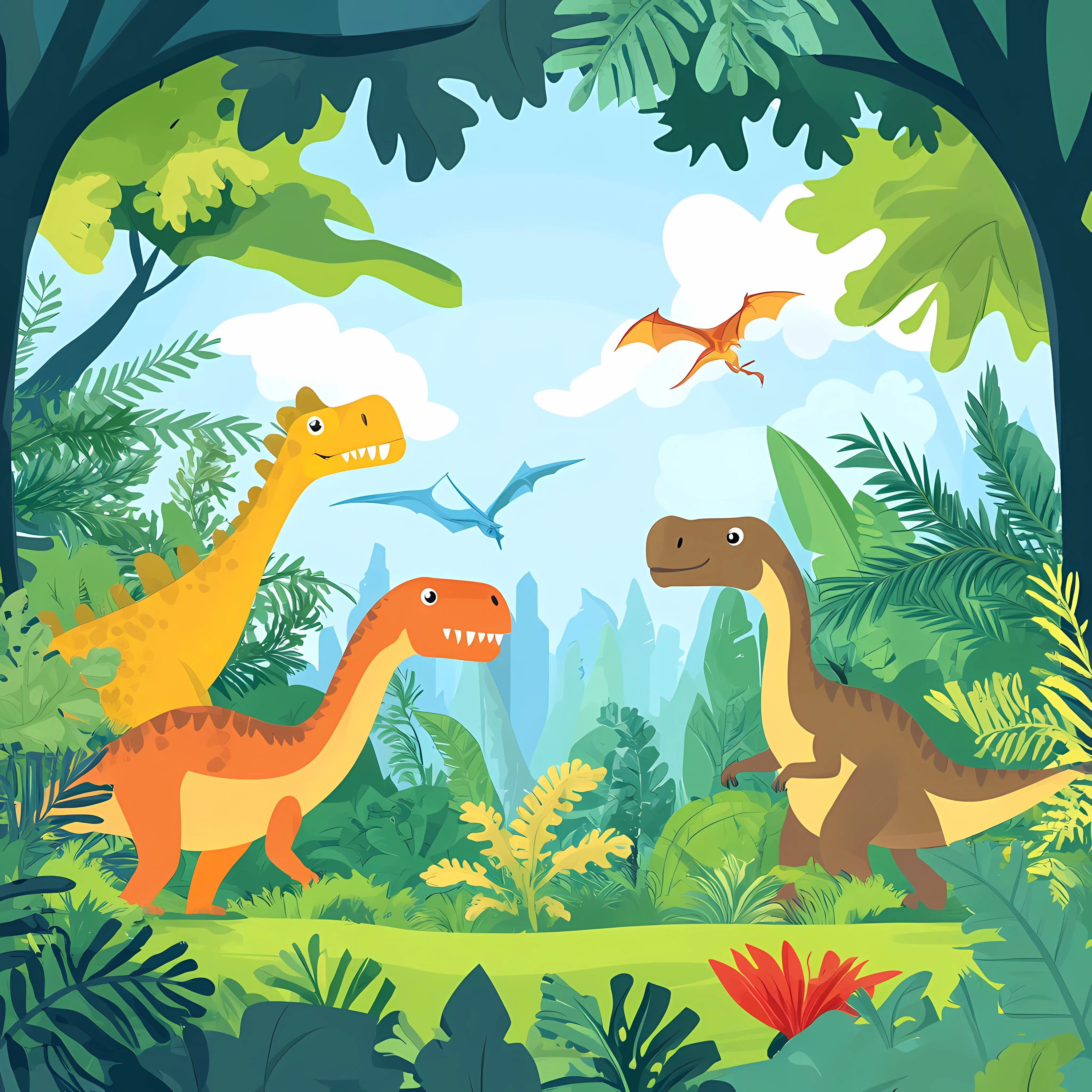 Jurassic Era Dinosaurs and Prehistoric Animals — free download from Dotvec