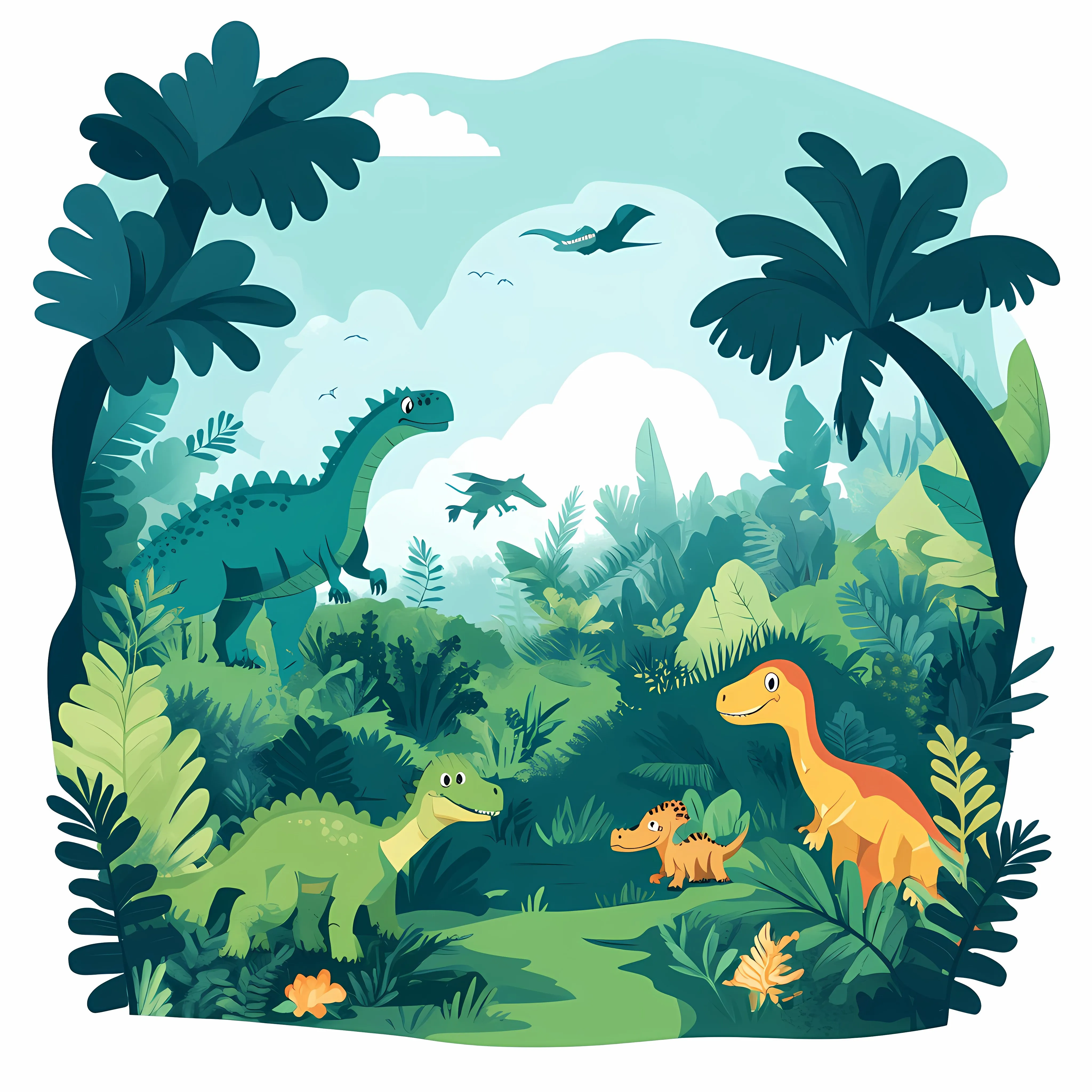 Jurassic Era Dinosaurs and Prehistoric Animals – free jurassic image from Dotvec