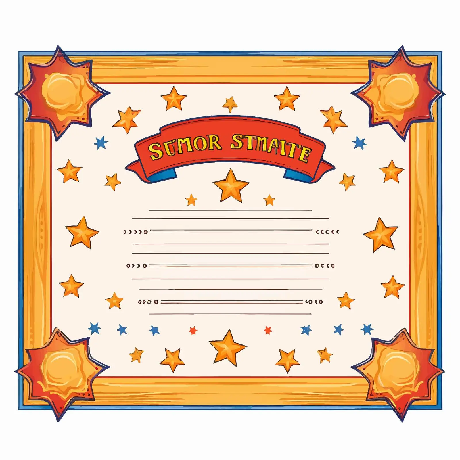Primary School Diploma Template Illustration Vector — free download from Dotvec