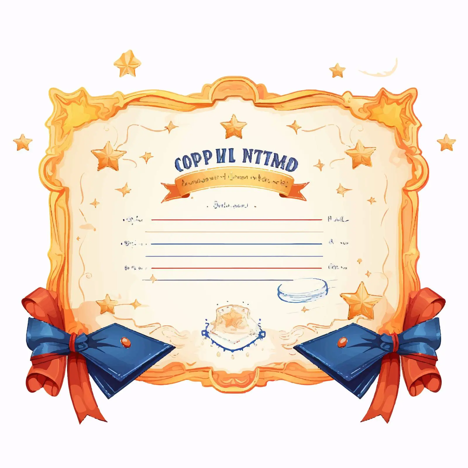 Primary School Diploma Templates Vector Illustration — free download from Dotvec