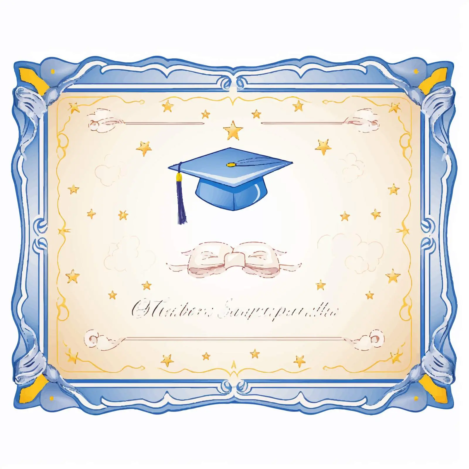 Primary School Diploma Template Vectors — free download from Dotvec