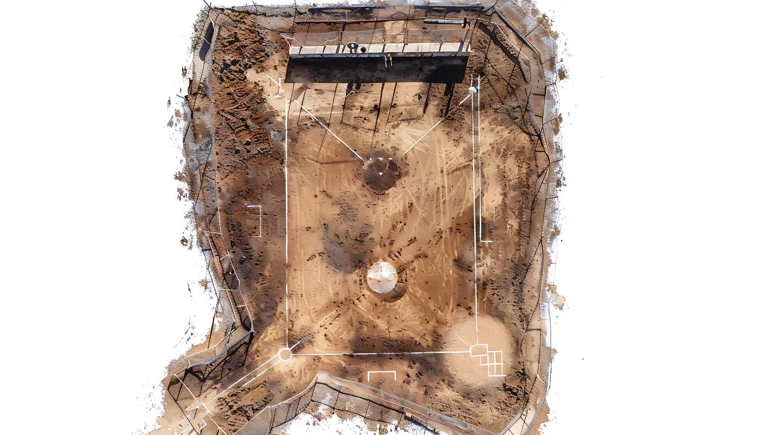 Weathered home plate on baseball field — free download from Dotvec