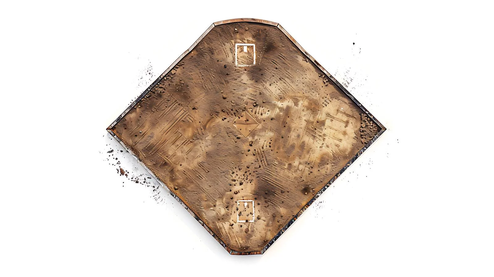 Weathered baseball home plate in field — free download from Dotvec