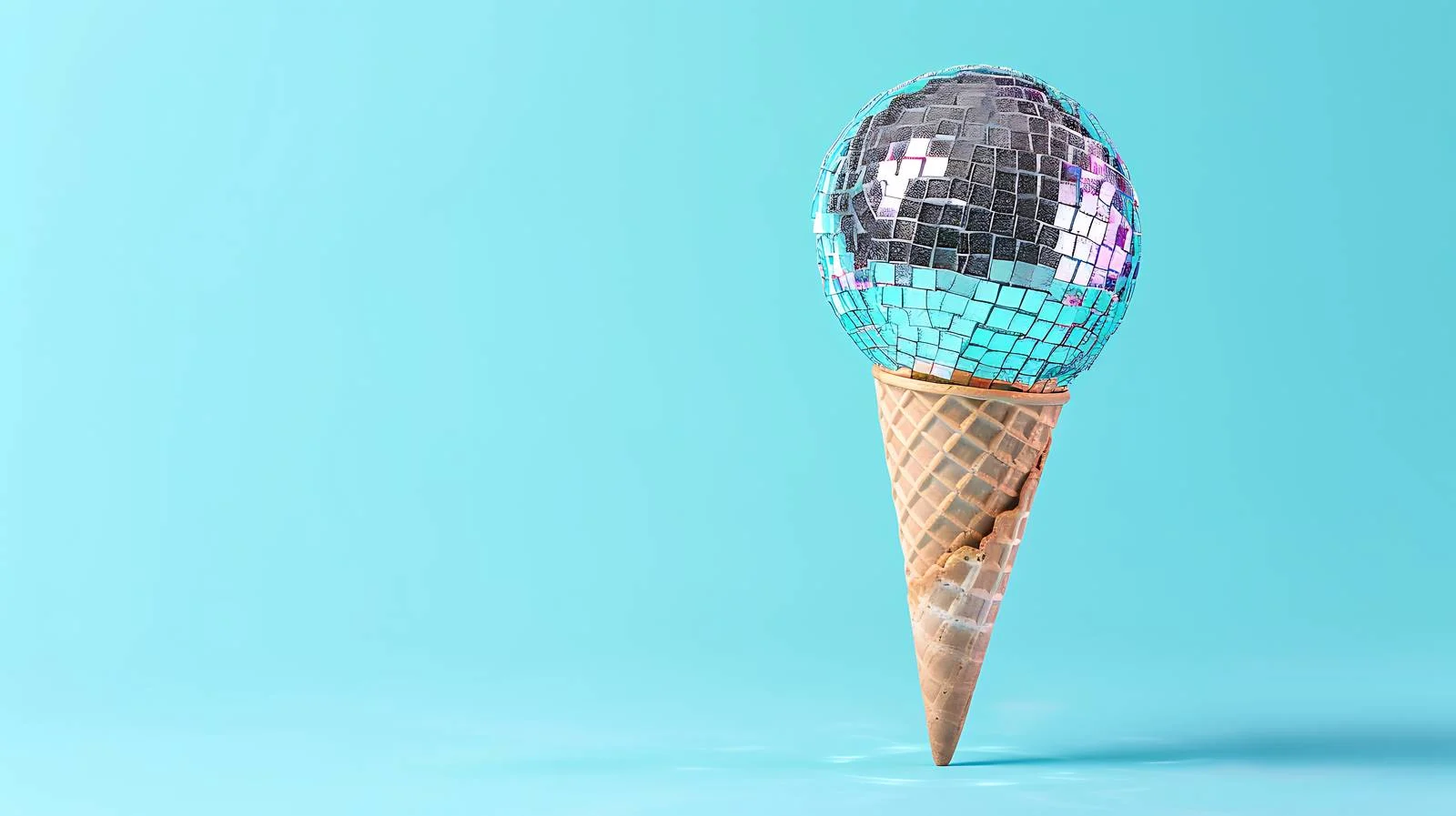 Elegant Disco Ball Ice Cream Cone — free download from Dotvec