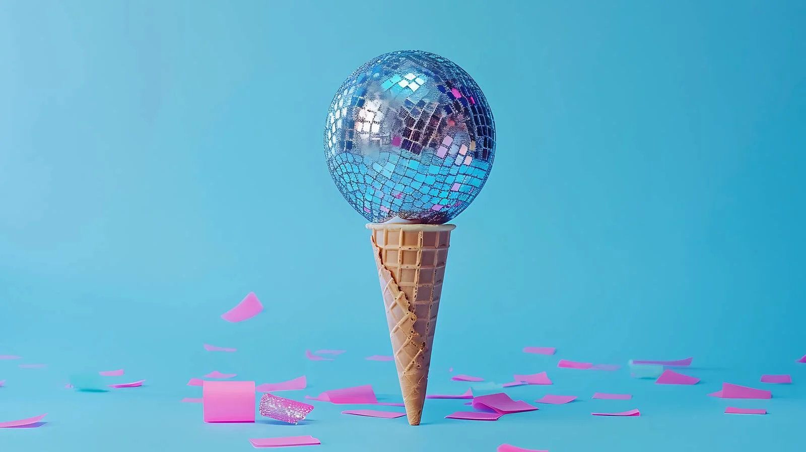 Glamorous Disco Ice Cream Cone — free download from Dotvec