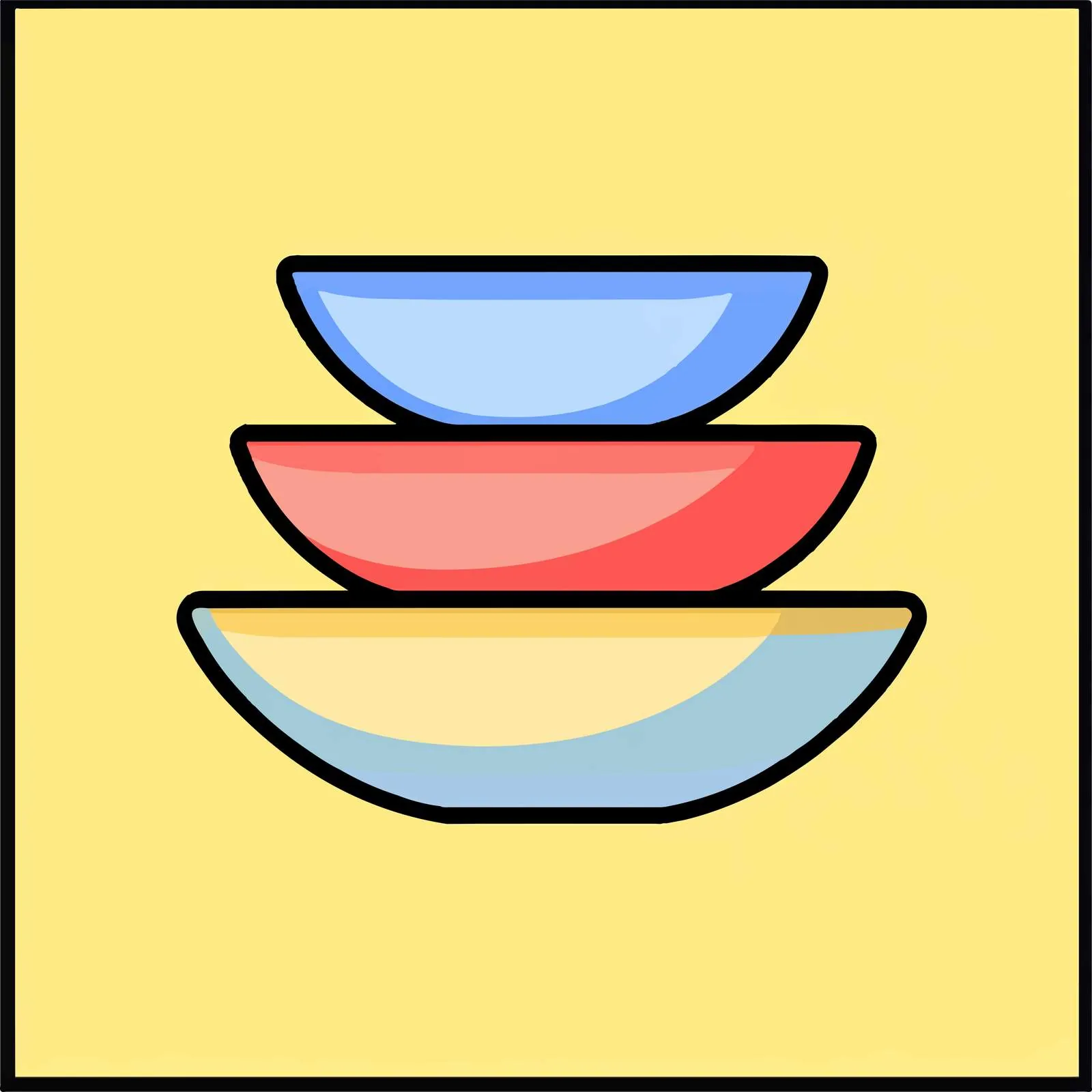 Dish Icon Vector Sign on Colorful Background — free download from Dotvec