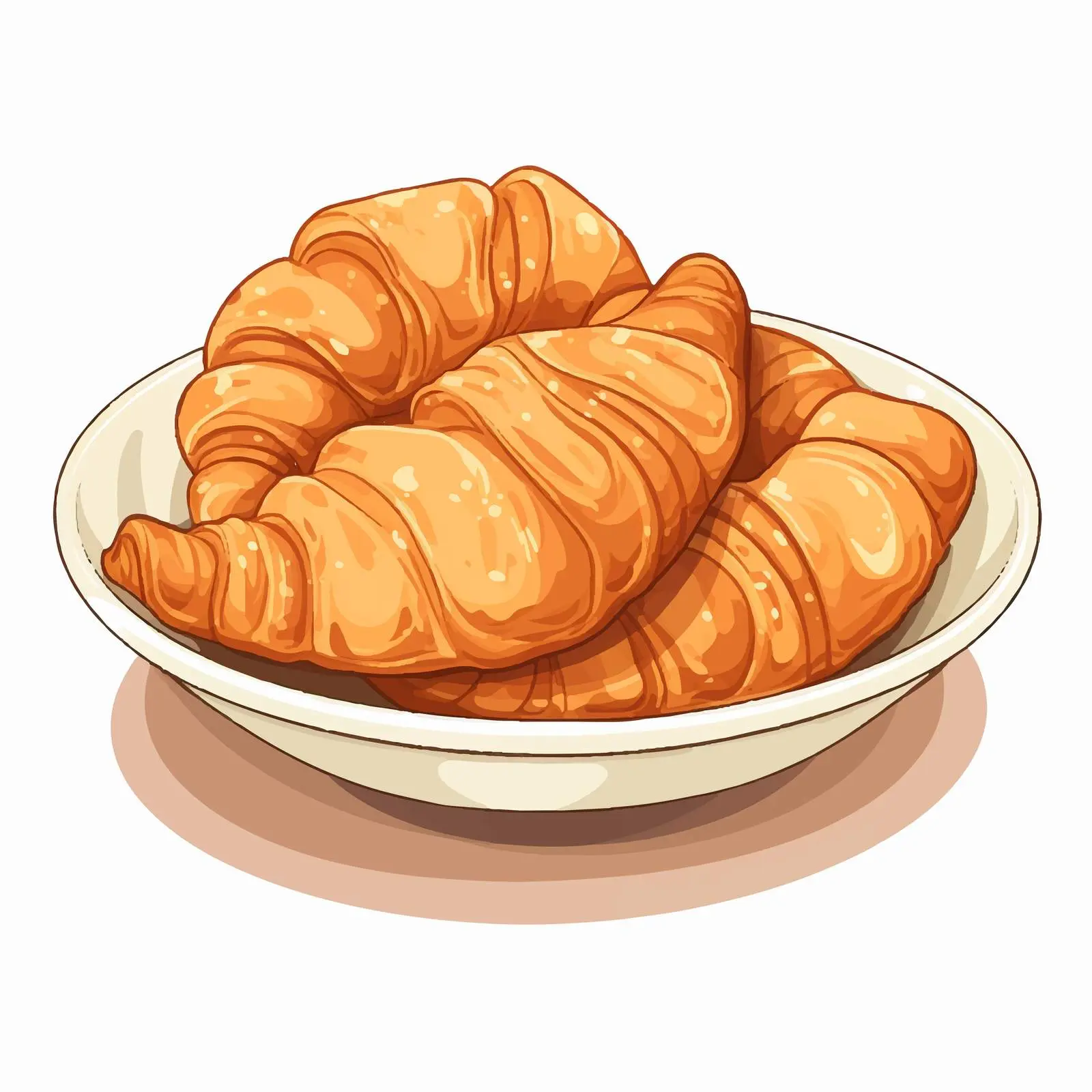 Delicious Croissant Bread Cartoon Vector Design — free download from Dotvec