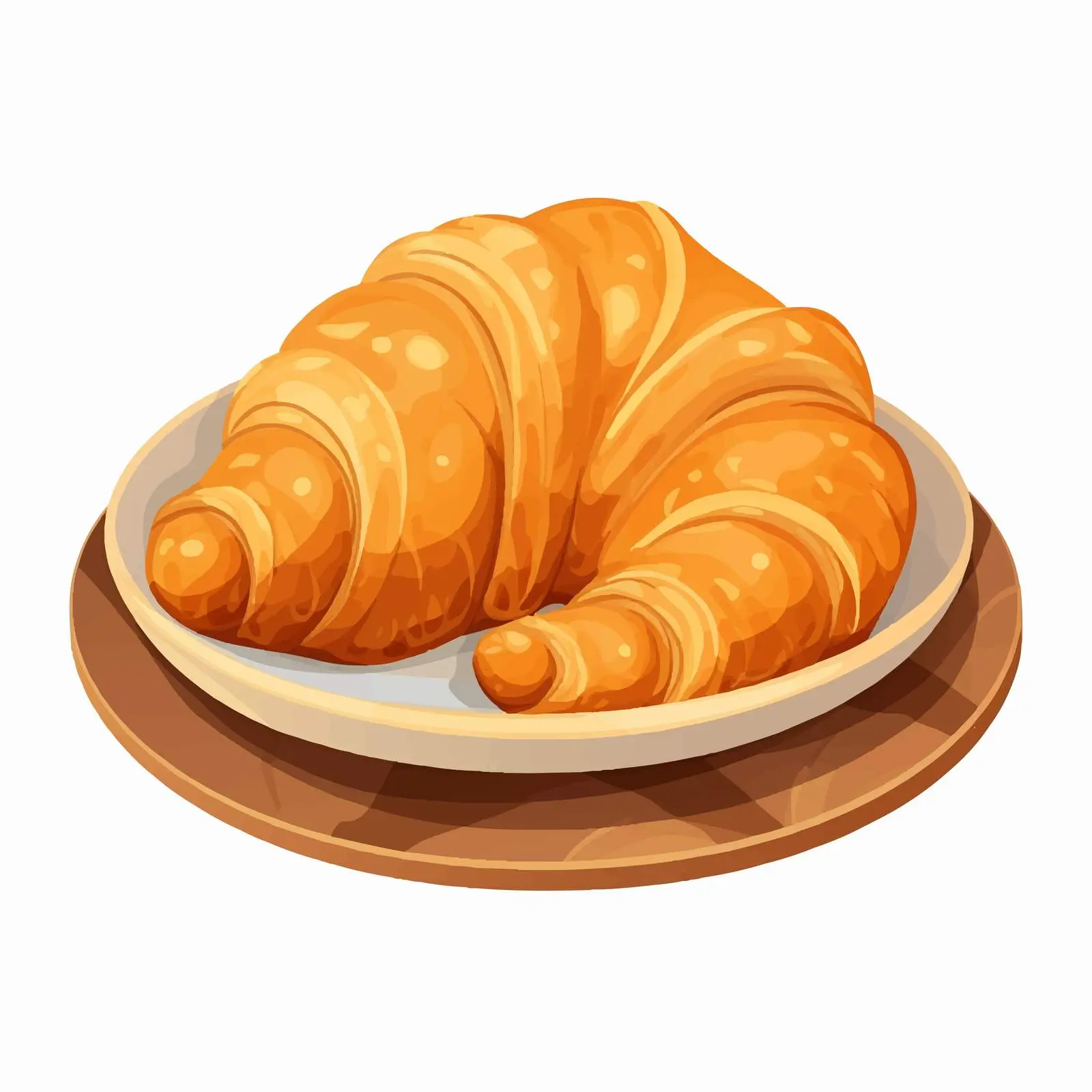 Delicious Croissant Bread Cartoon Vector Icon — free download from Dotvec
