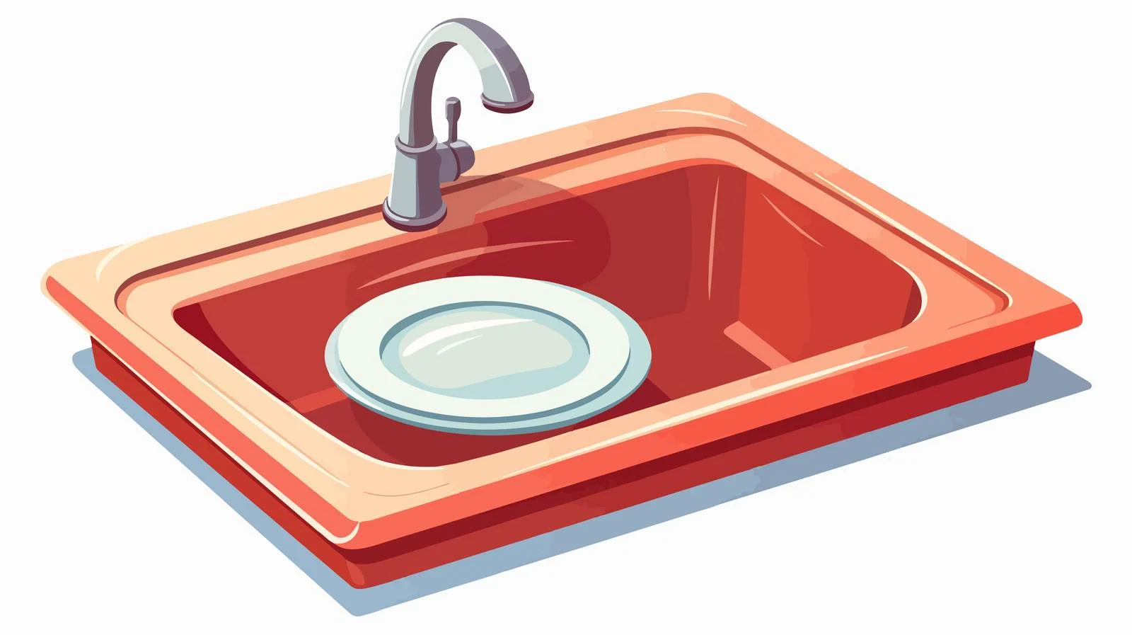 Kitchen Sink Cartoon Illustration — free download from Dotvec