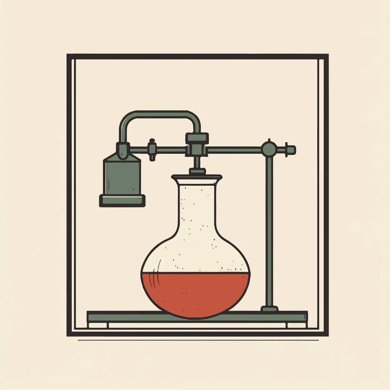 Distillation Flask Laboratory Vector Graphic — free download from Dotvec