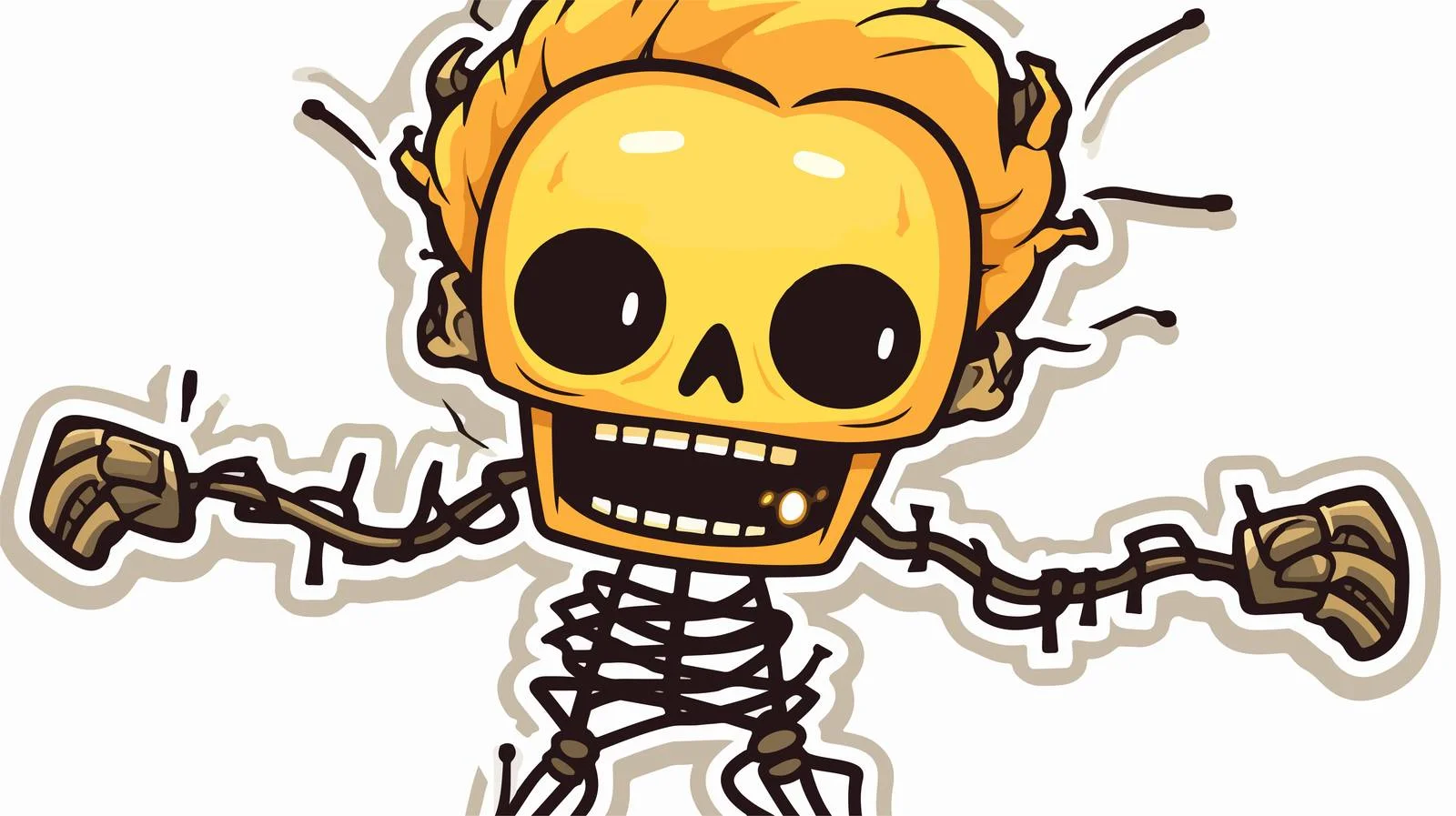 Kawaii Elect Cartoon Sticker — free download from Dotvec