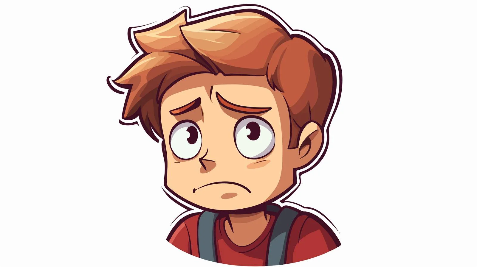 Distressed Cartoon Boy Sticker — free download from Dotvec