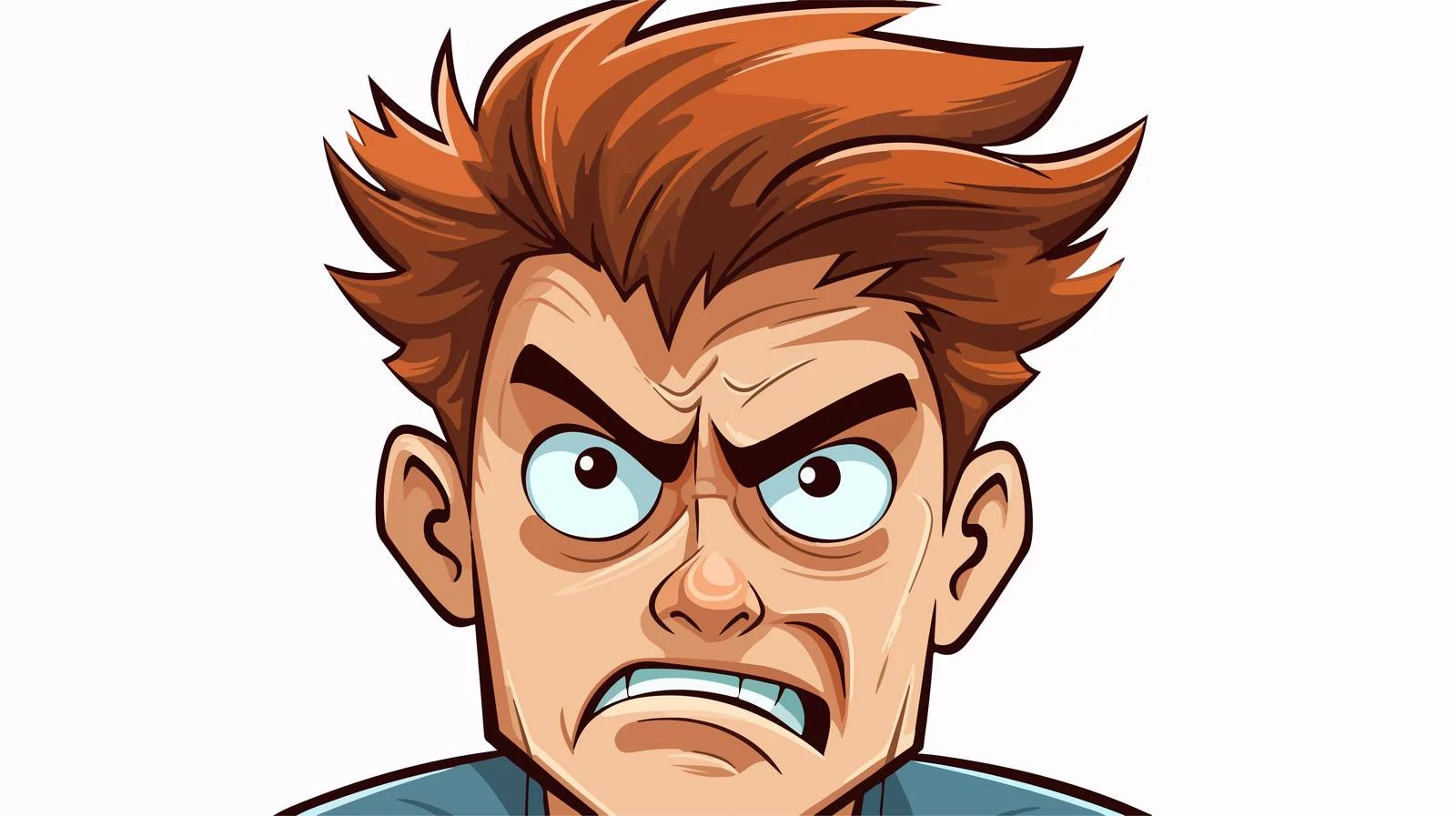 Annoyed Cartoon Boy Sticker — free download from Dotvec