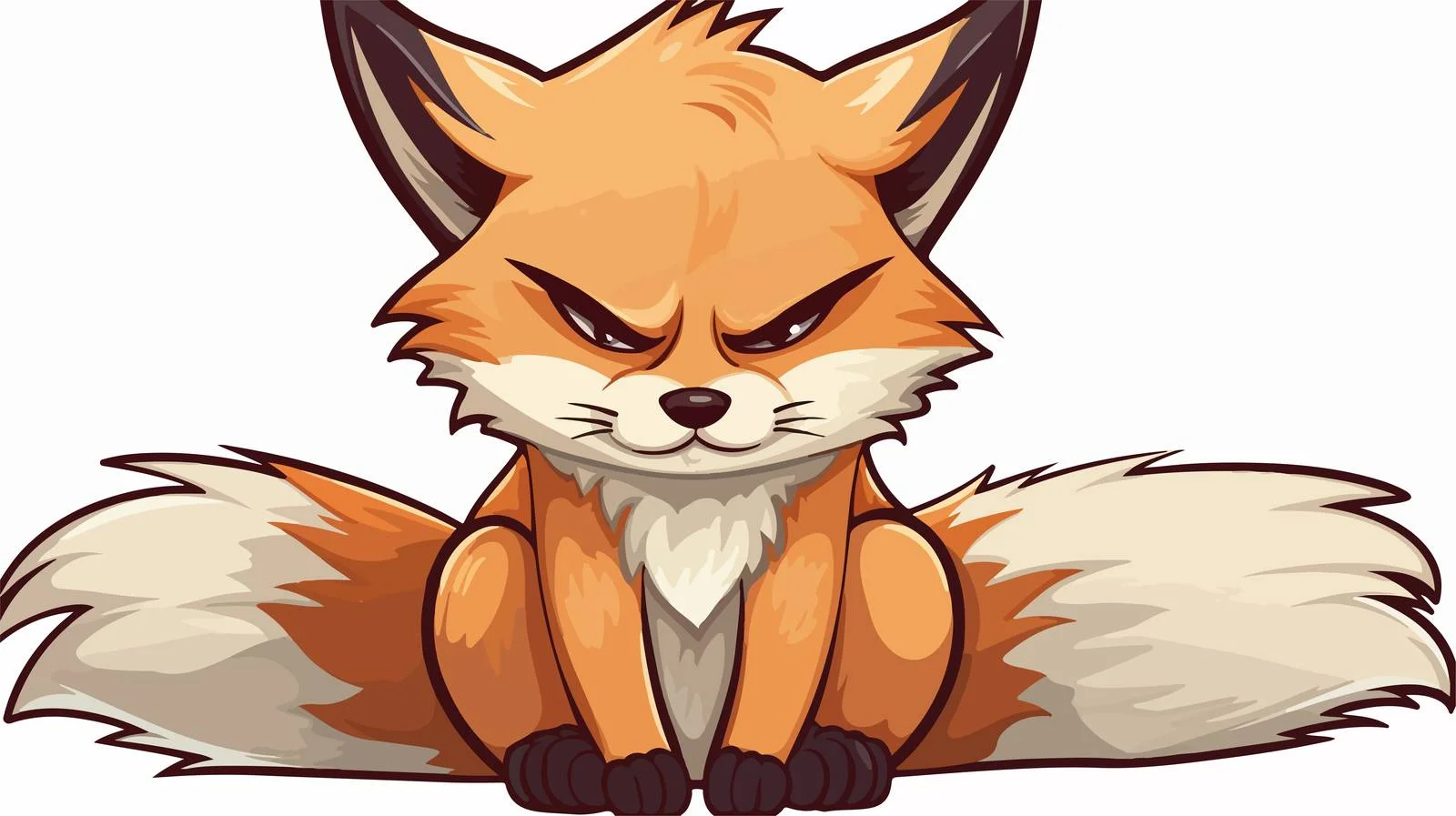 Annoyed Fox Sticker — free download from Dotvec