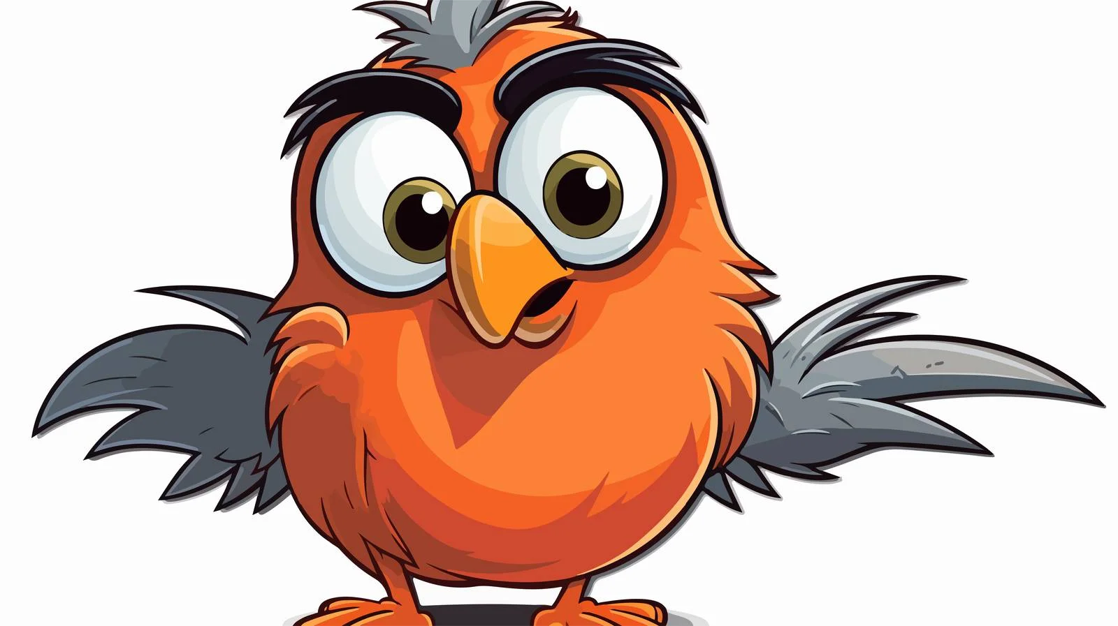 Distressed Cartoon Bird Sticker — free download from Dotvec