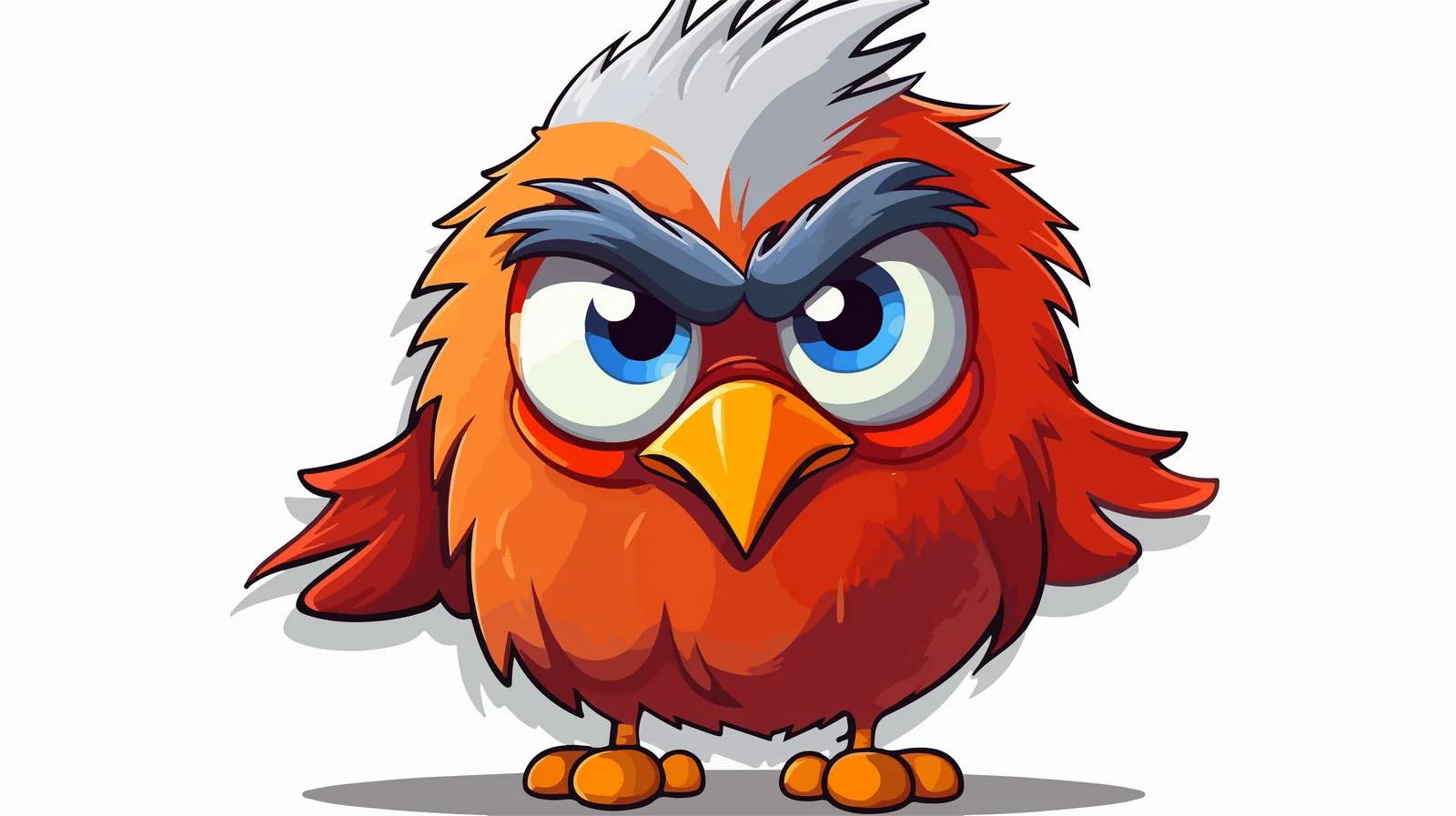 Distressed Cartoon Bird Sticker Illustration — free download from Dotvec