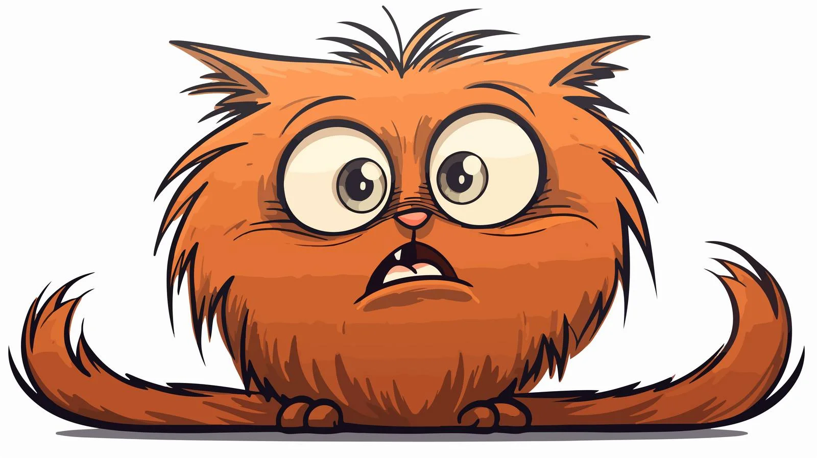 Cartoon Cat Distressed Sticker Illustration — free download from Dotvec