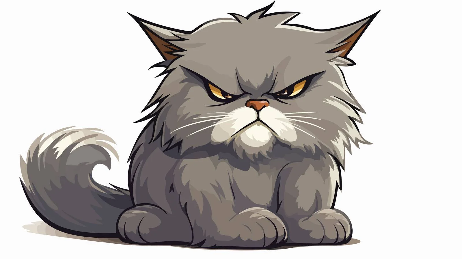 Cartoon Cat Distressed Sticker Illustration — free download from Dotvec
