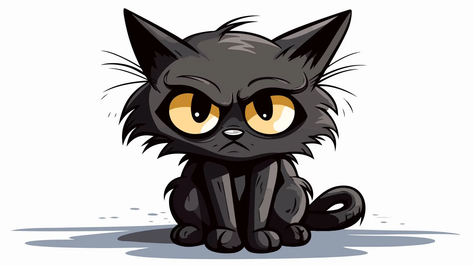 Distressed Cartoon Cat Sticker Vector Illustration — free download from Dotvec