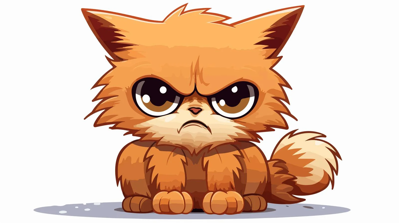 Distressed Cartoon Cat Sticker Vector Illustration — free download from Dotvec