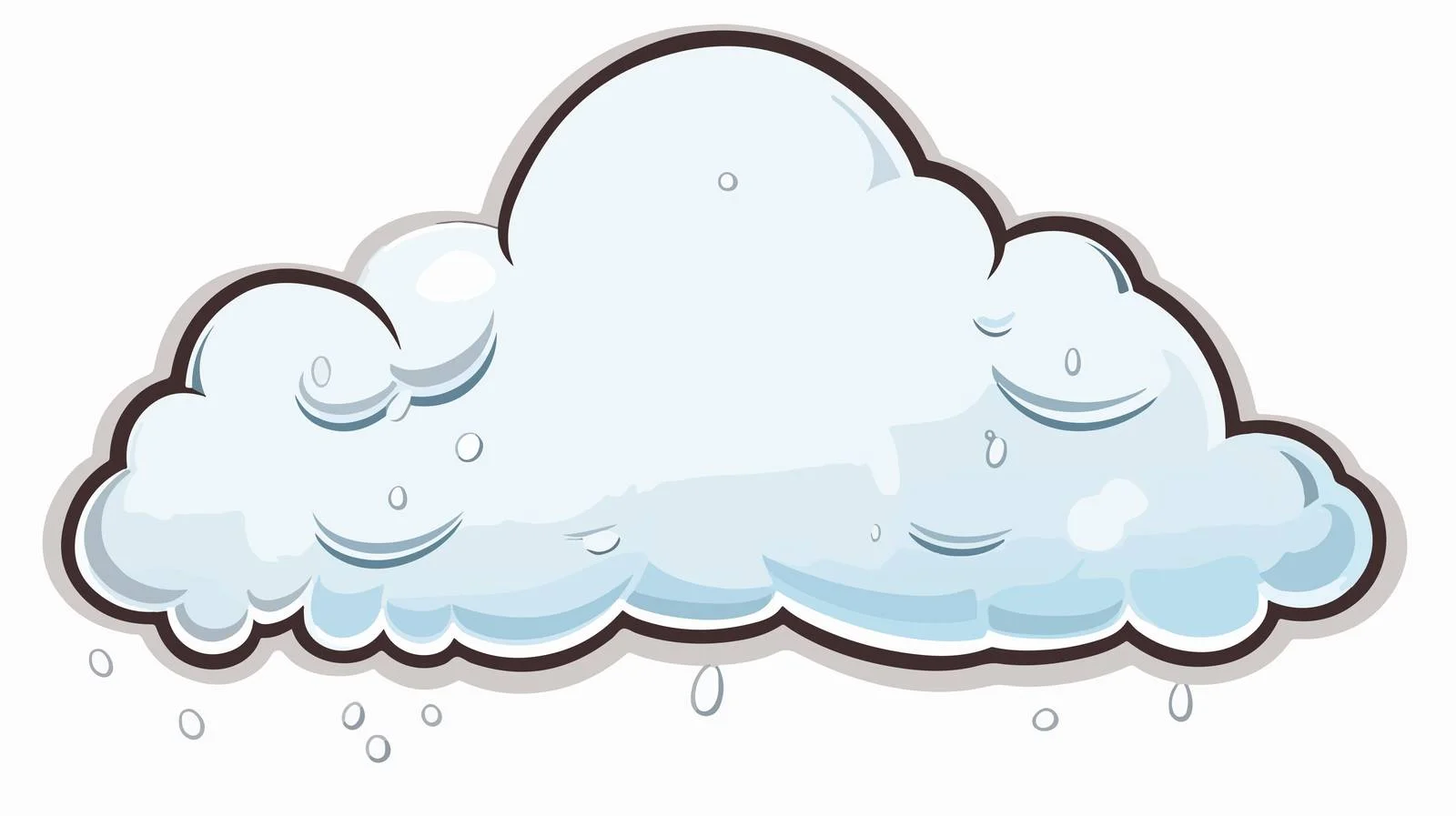 Cartoon Cloud Sticker Illustration — free download from Dotvec