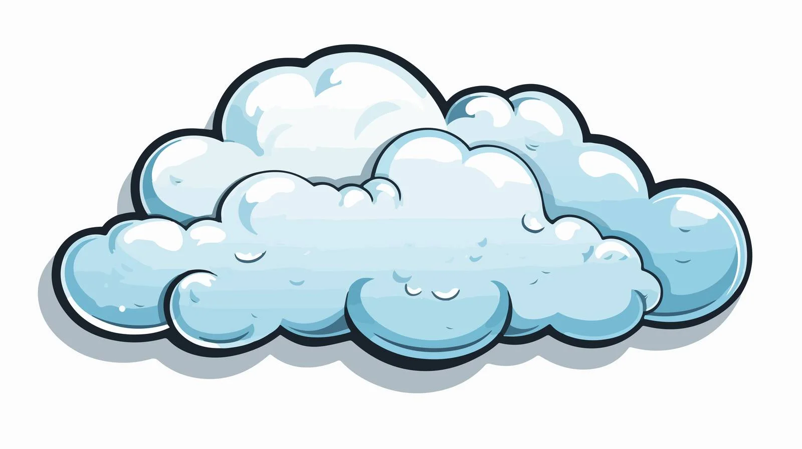 Cartoon Cloud Sticker Illustration — free download from Dotvec