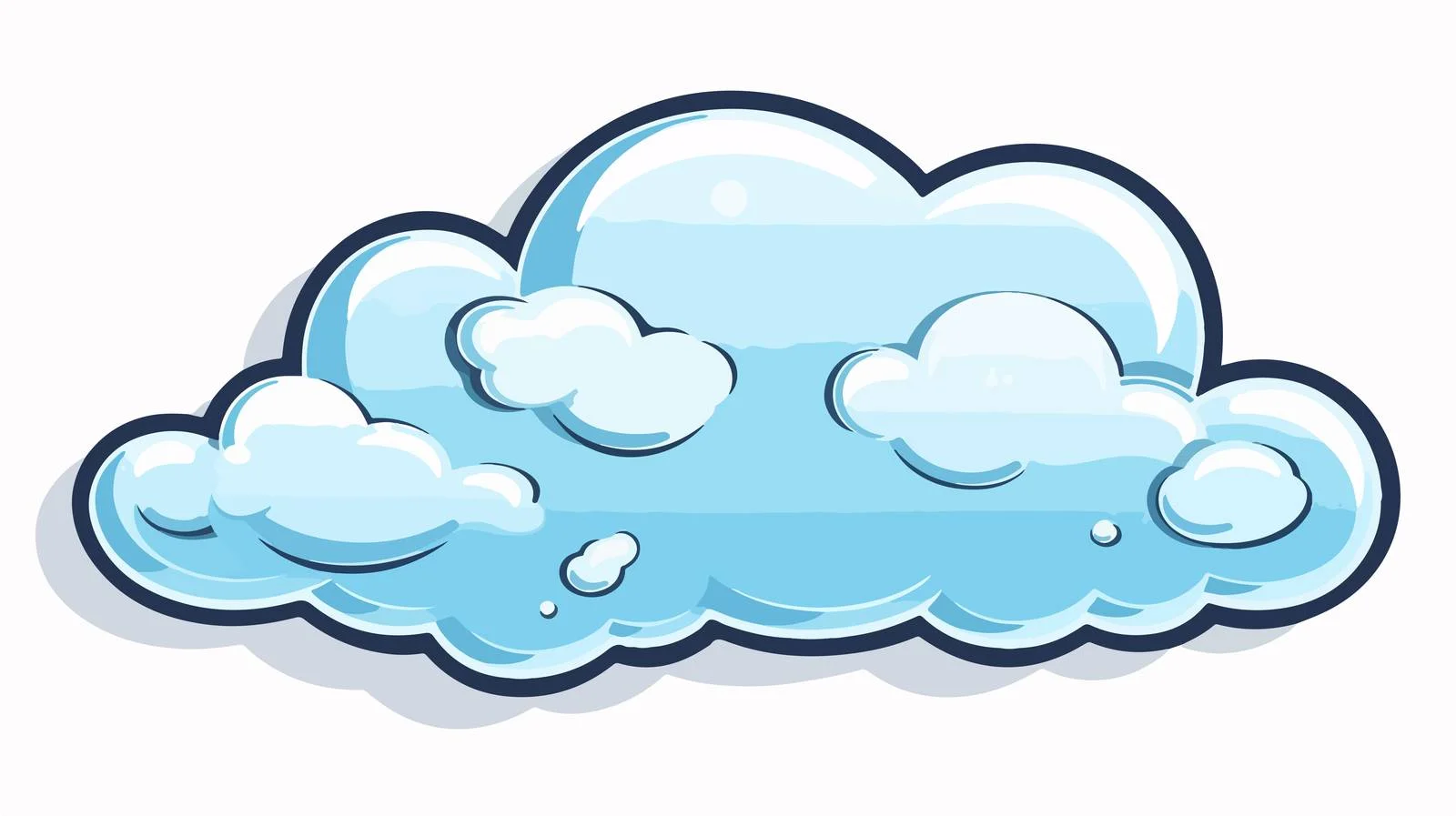 Cartoon Cloud Distressed Sticker Illustration — free download from Dotvec