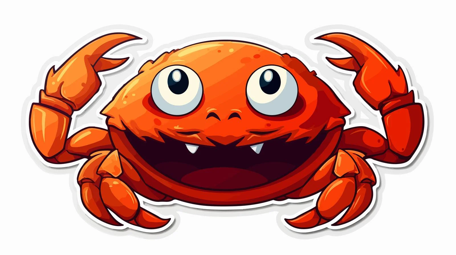 Cartoon Crab Distressed Sticker Illustration — free download from Dotvec