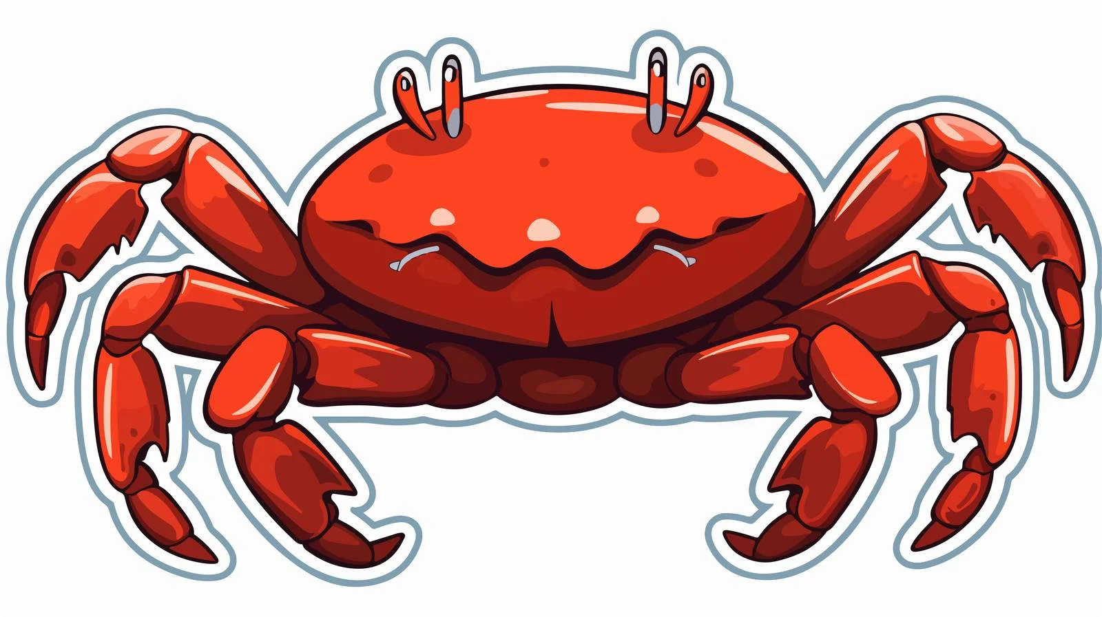 Distressed Cartoon Crab Sticker Illustration — free download from Dotvec