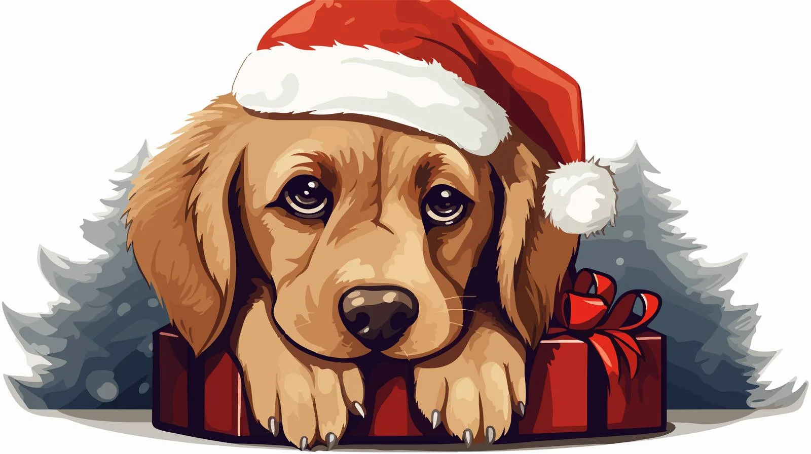 Distressed Cartoon Dog Sticker — free download from Dotvec