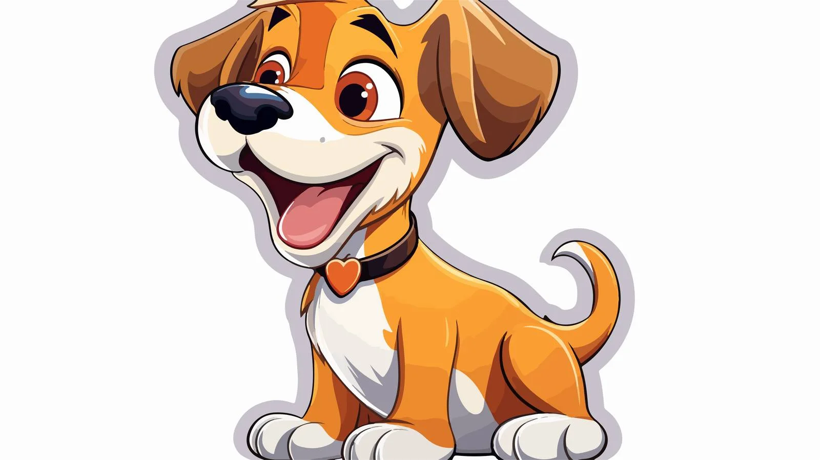 Distressed Cartoon Dog Sticker Vector Illustration — free download from Dotvec