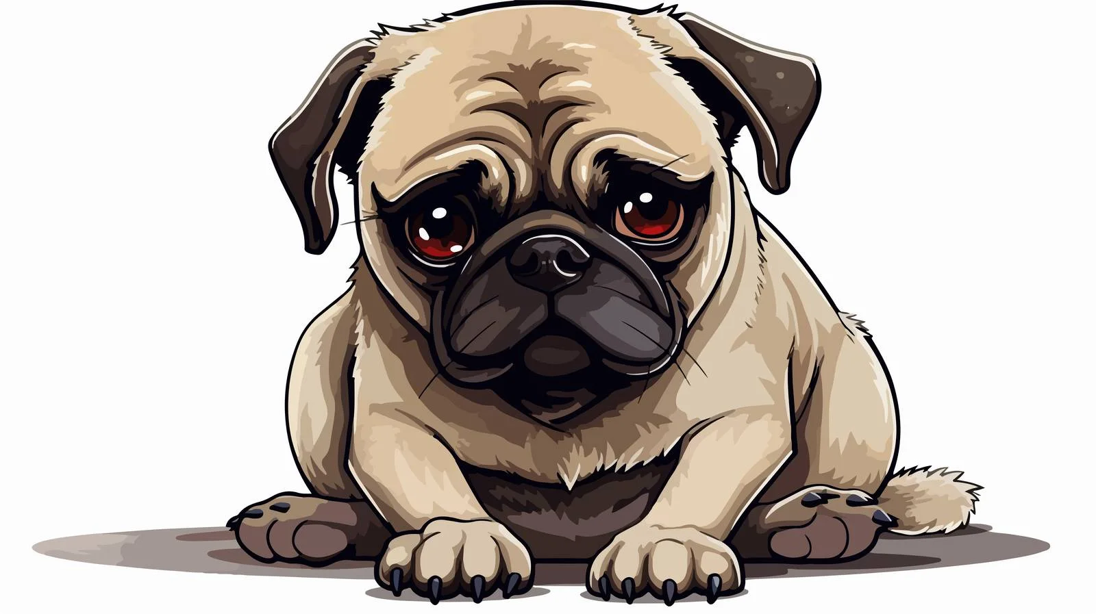 Distressed Cartoon Dog Sticker Vector Illustration — free download from Dotvec
